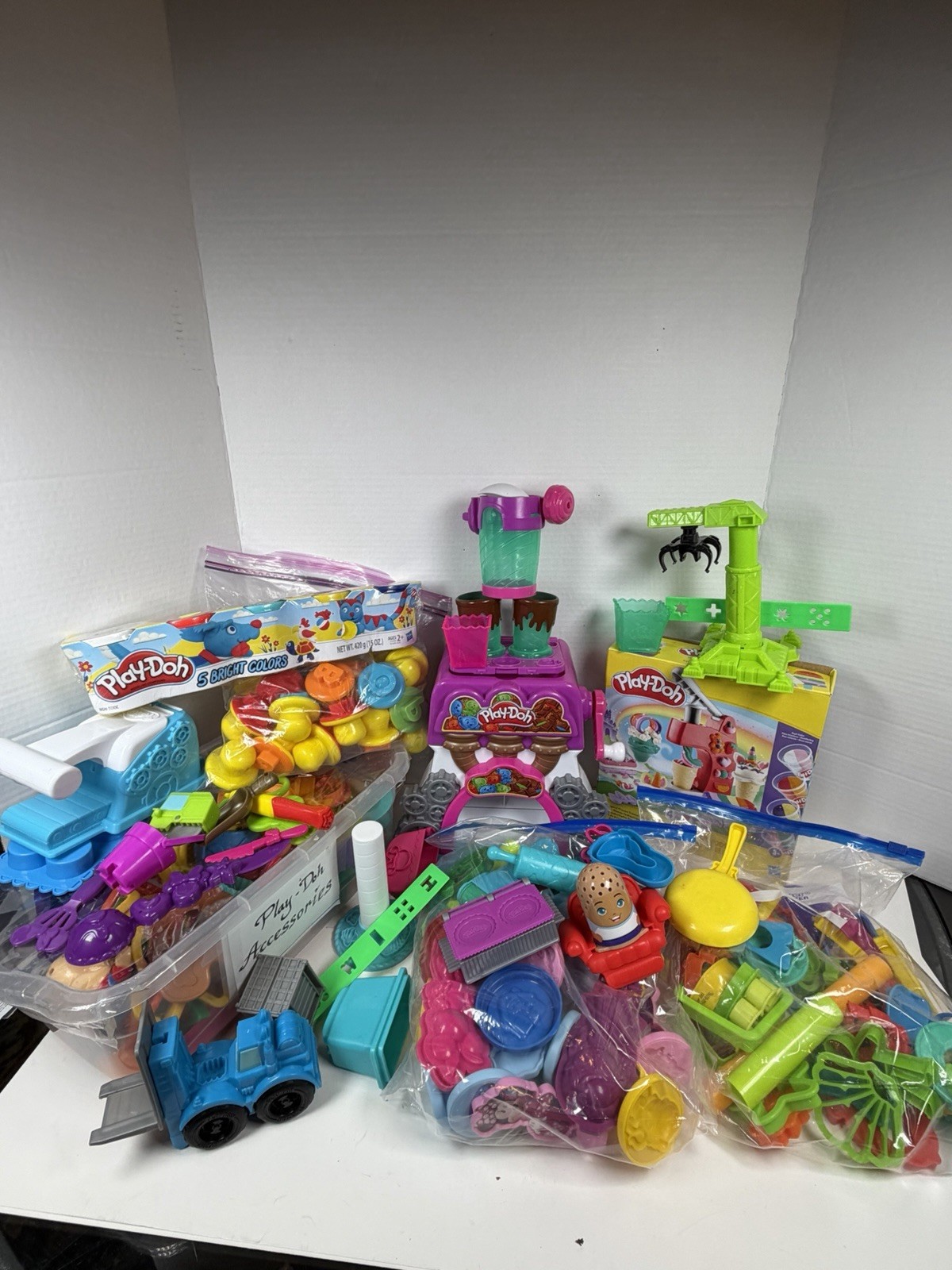 HUGE Lot Of Play-Doh Accessories + Molds + Stamps + Machines, To Much To List
