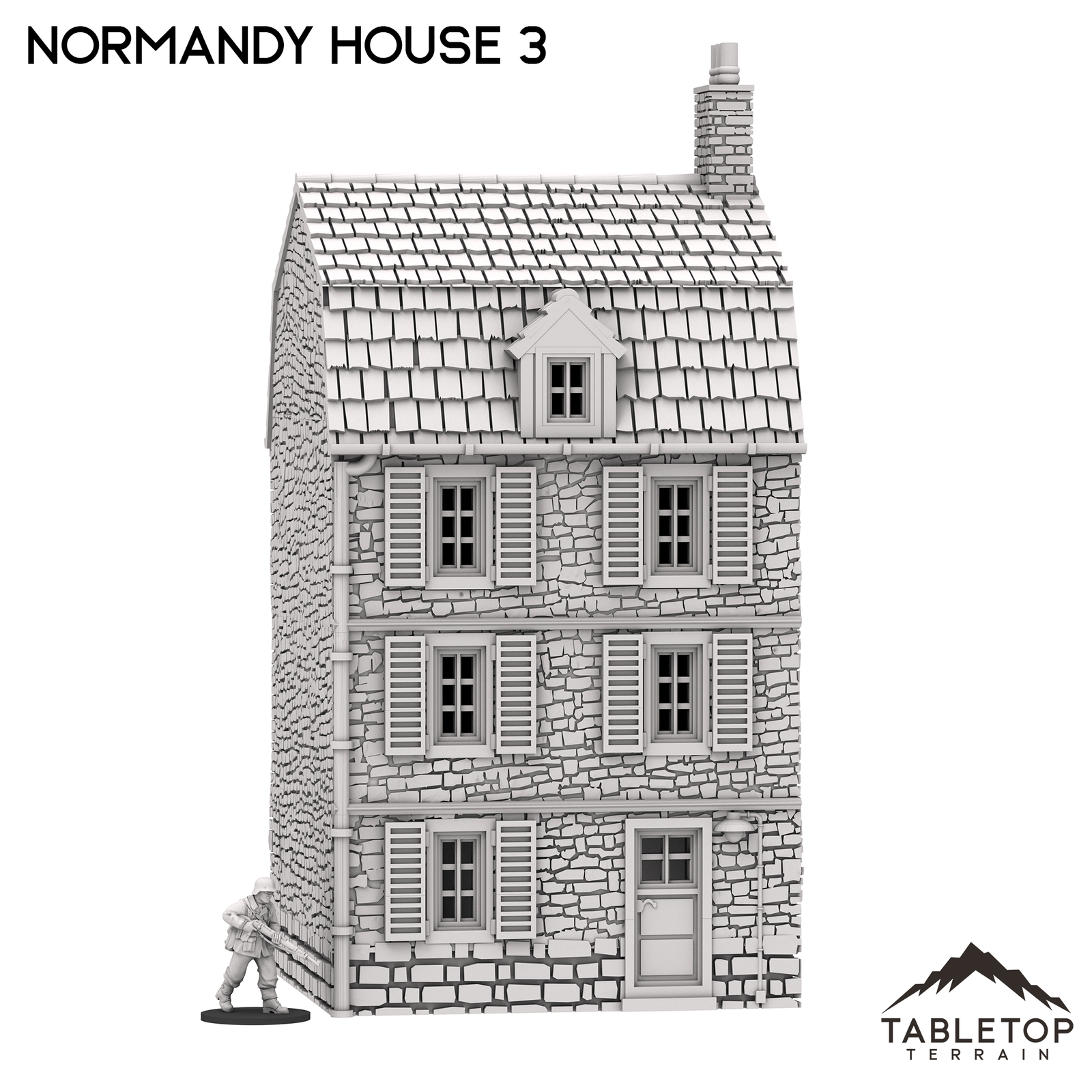 Normandy Town Square Pack - WWII Wargame Tabletop Terrain