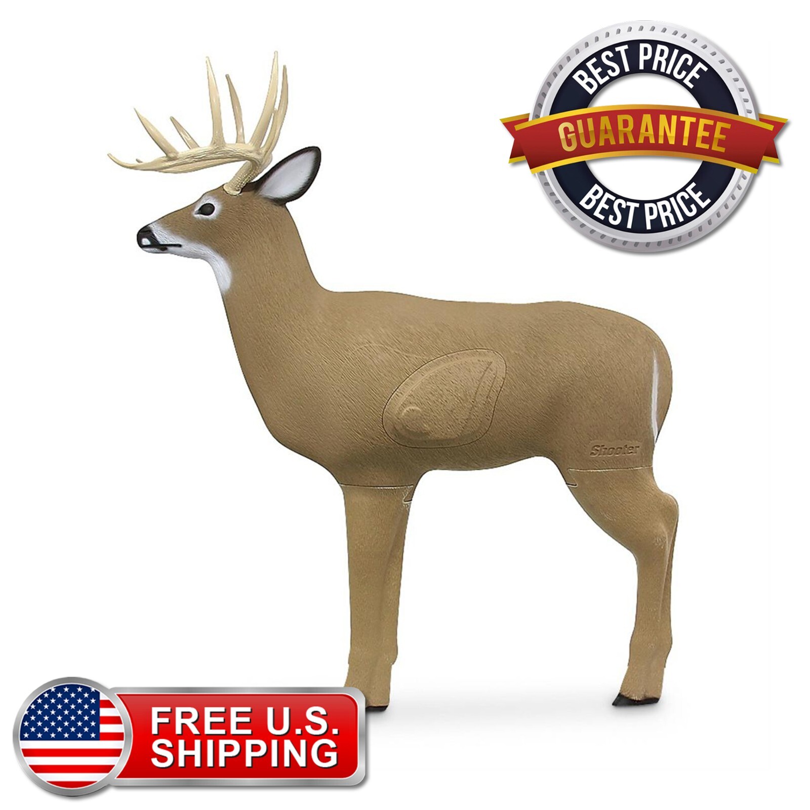 Big Shooter Buck 3D Foam Archery Target Crossbow Bow Deer Hunting with Inserts