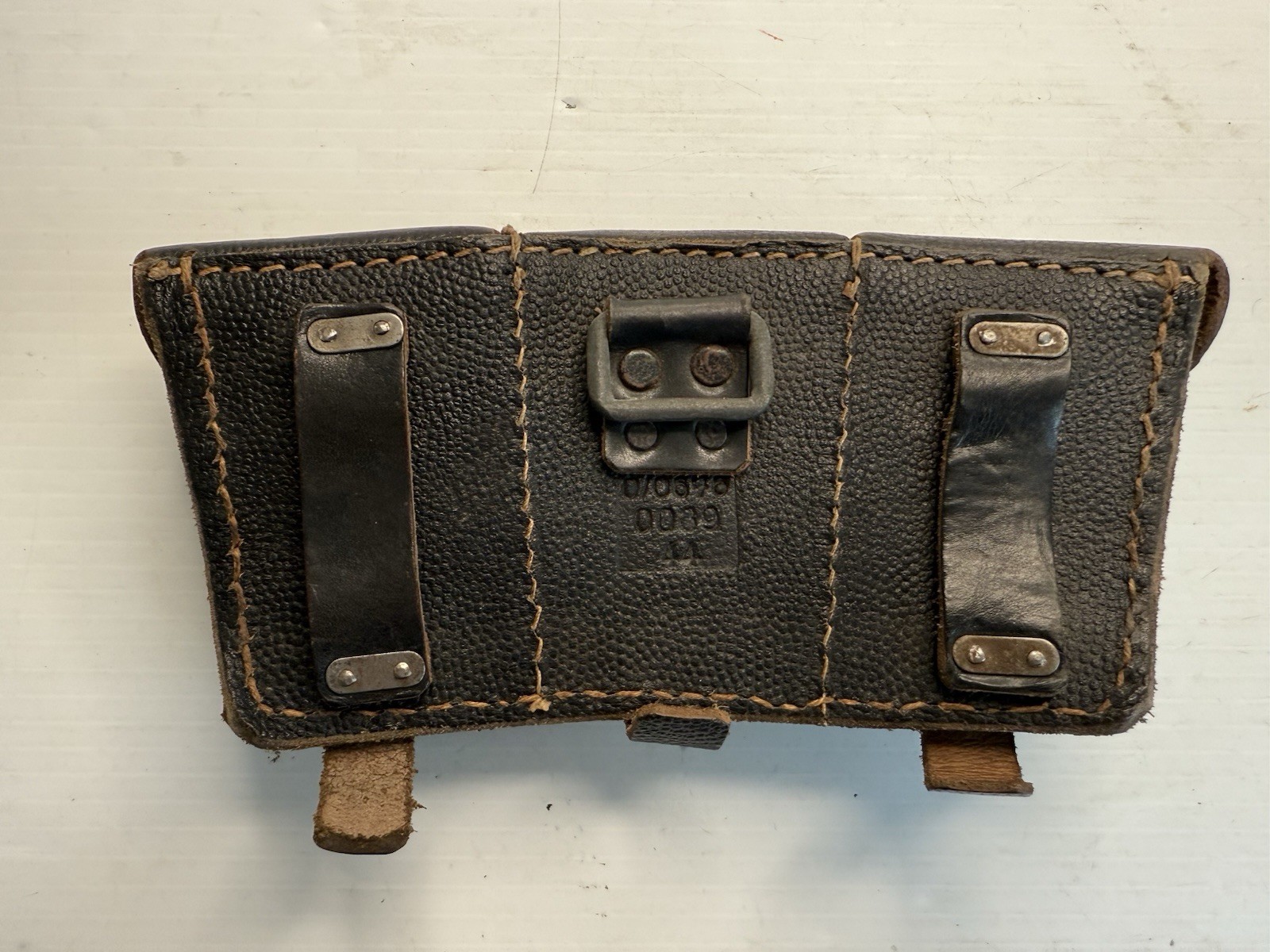 Original WWII German 98k Mauser Ammunition Pouch Riveted Model