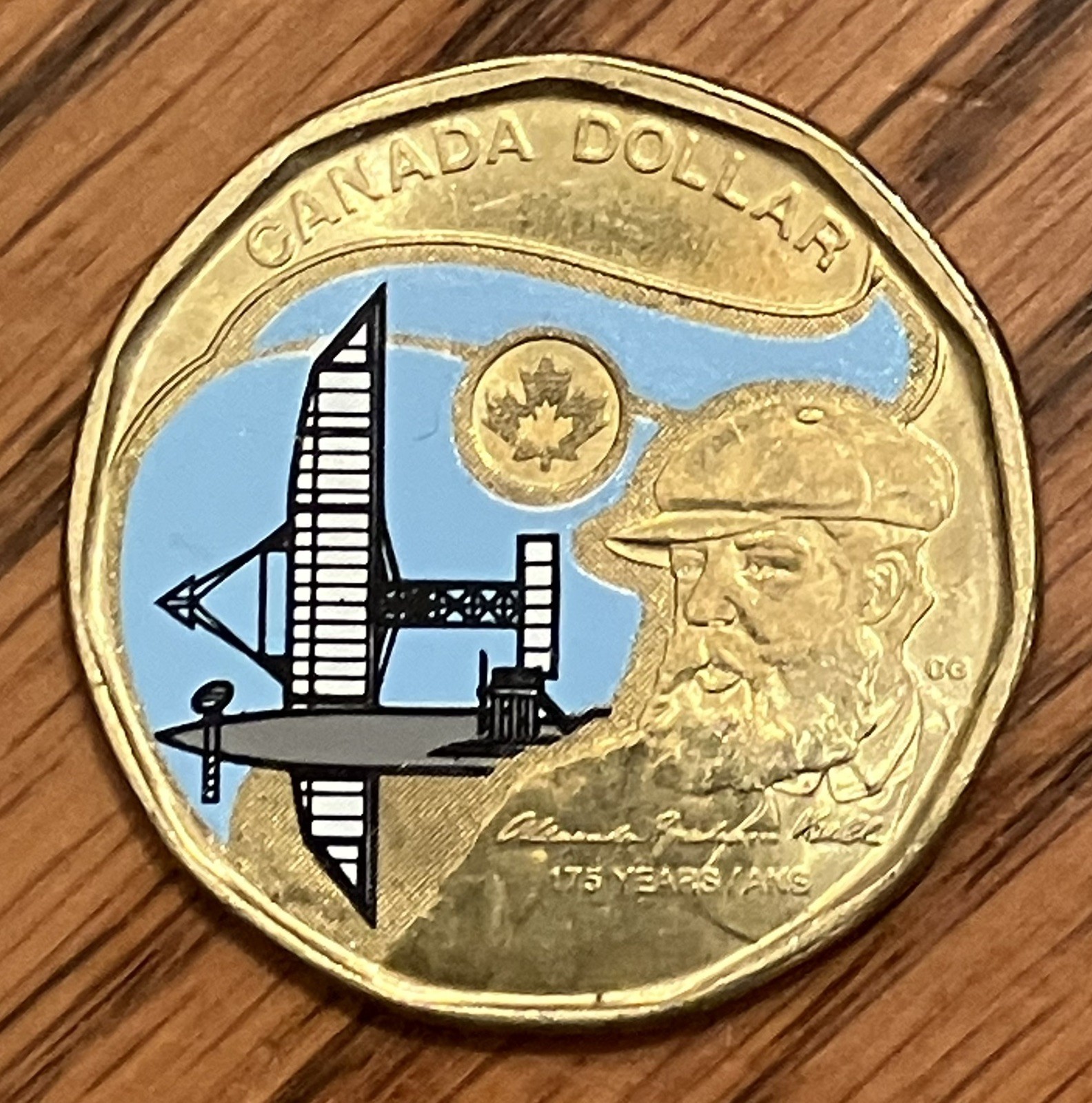 2022 ALEXANDER BELL Canada $1 loonie coloured **75% off combined shipping**