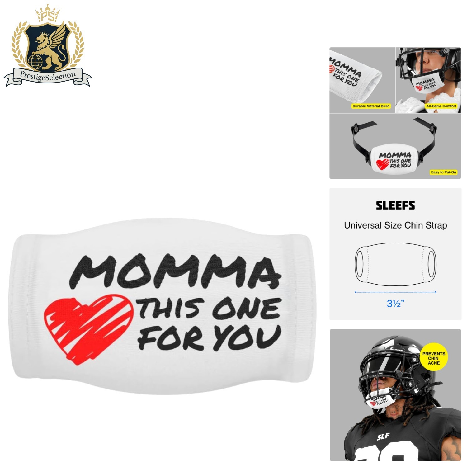 Football Chin Strap Cover - One Size Fits All, Moisture-Wicking Comfort