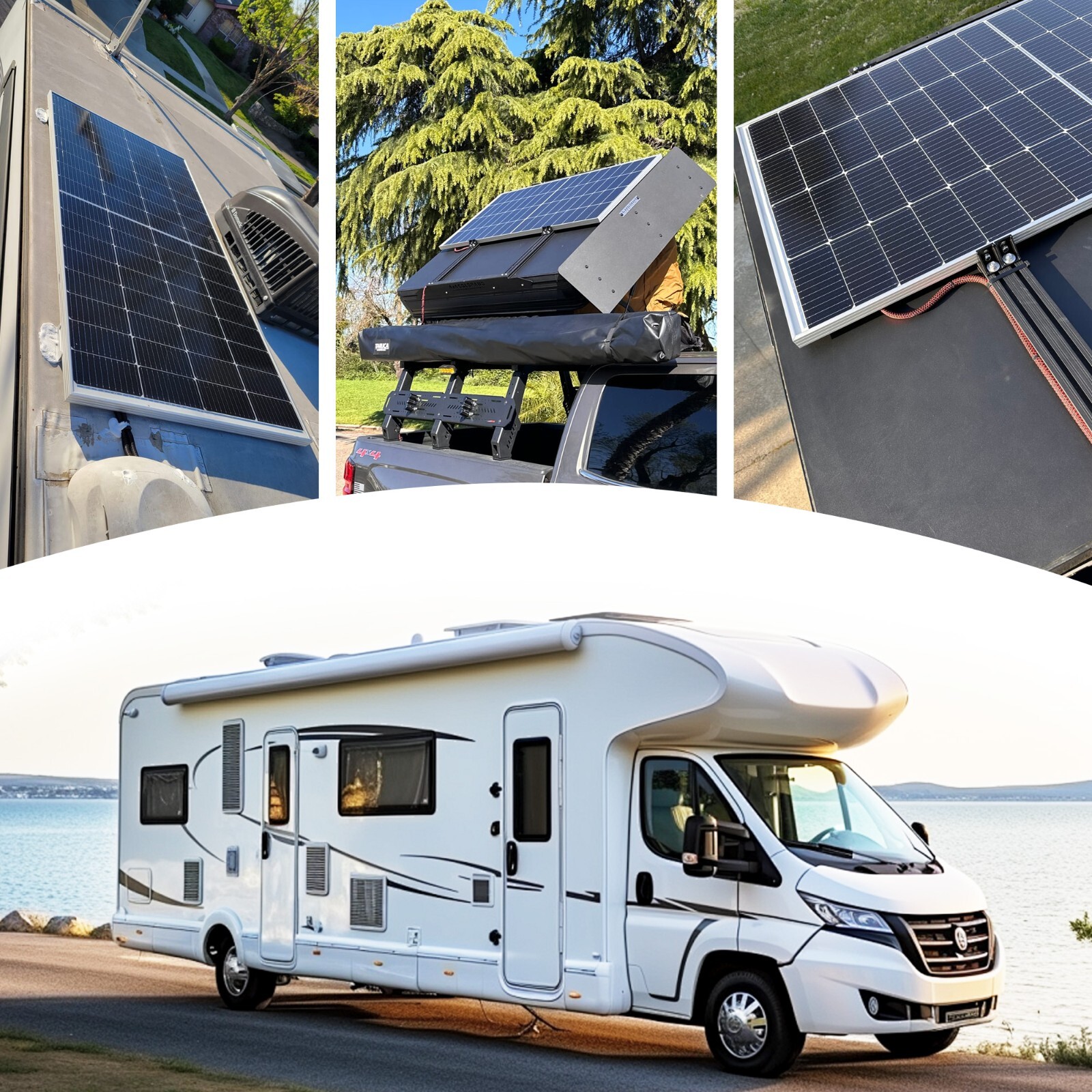 Solar Panel 250W 12 Volt 10BB Cell,Mono High-Efficiency 250 Watt 12V PV Module