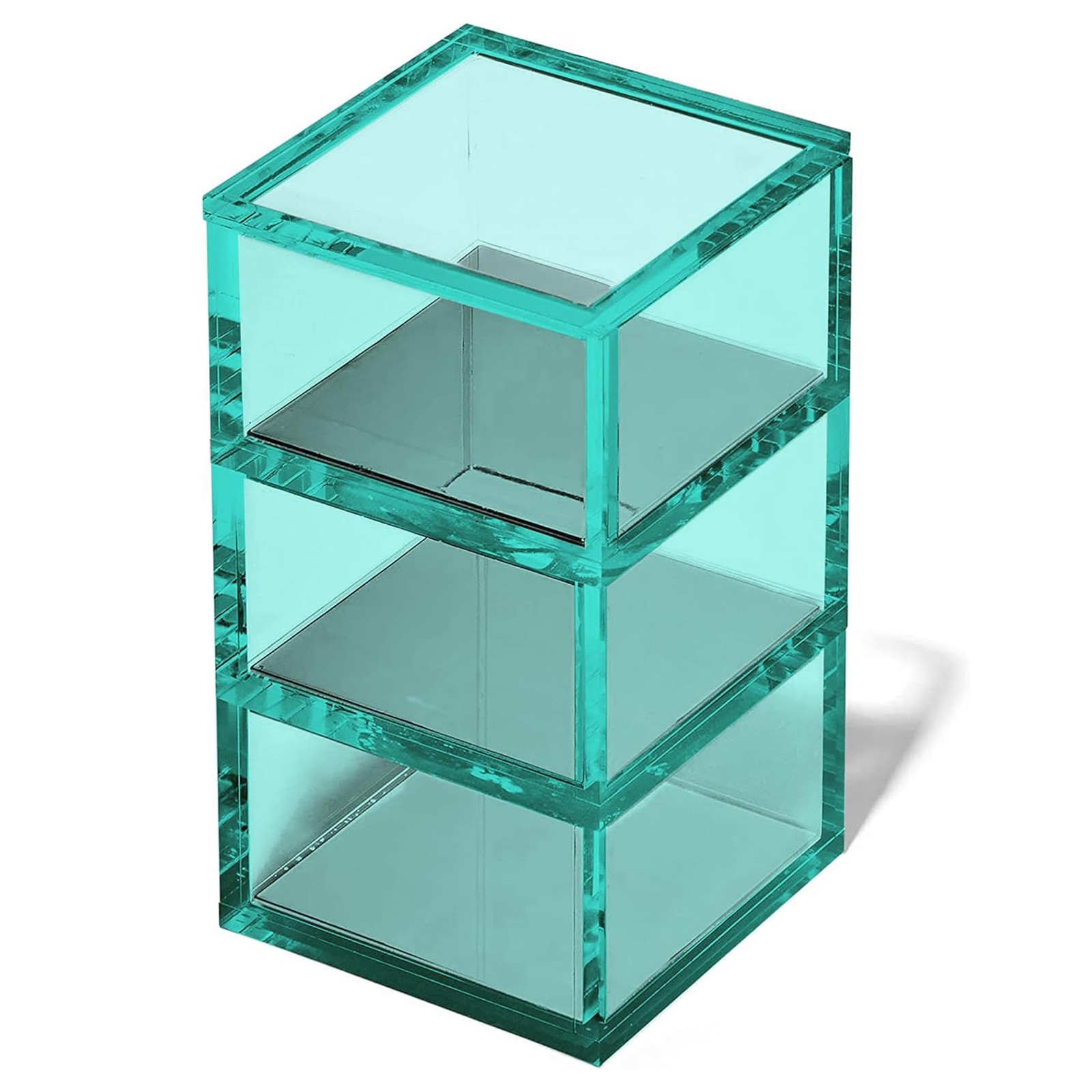 3-Tier Stackable Acrylic Organizer 3" L X 3" W X 5.5" H - Stylish Desk Storage
