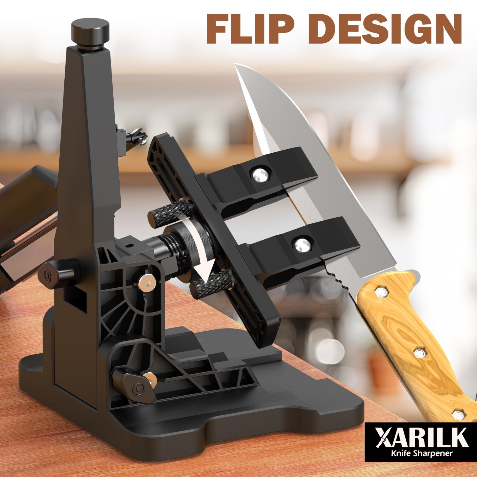 Portable Folding Knife Sharpener XAR-FS1, Adjustable Angle Sharpening System