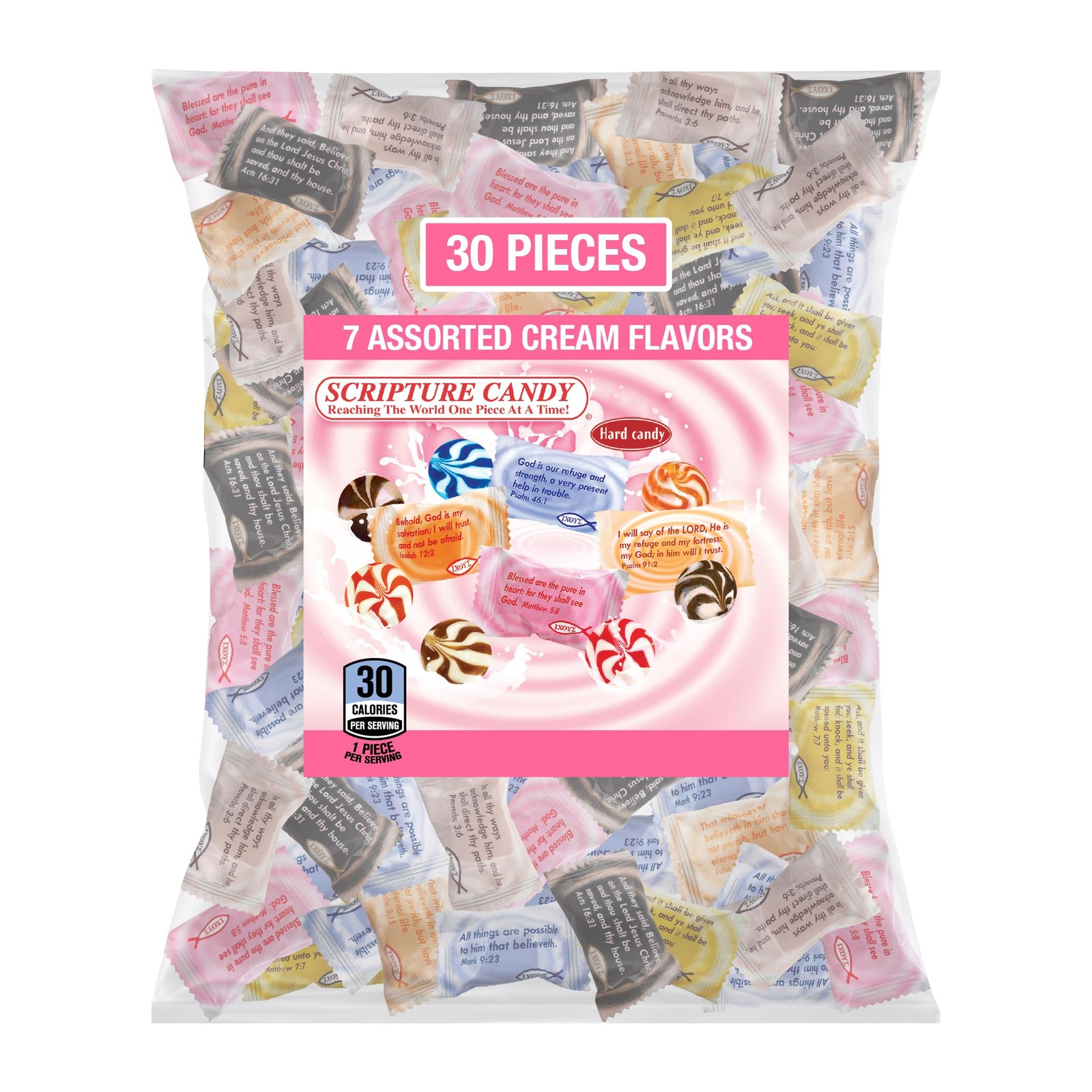 Scripture Candy, Assorted Cream 14.1986 cm x 2.8956 x 20.8026 cm, Orange