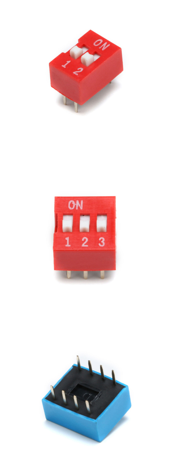 5pcs DIP switch Coding switch Flat dip switch 1/2/3/4/5/6/8 bit Dial switch