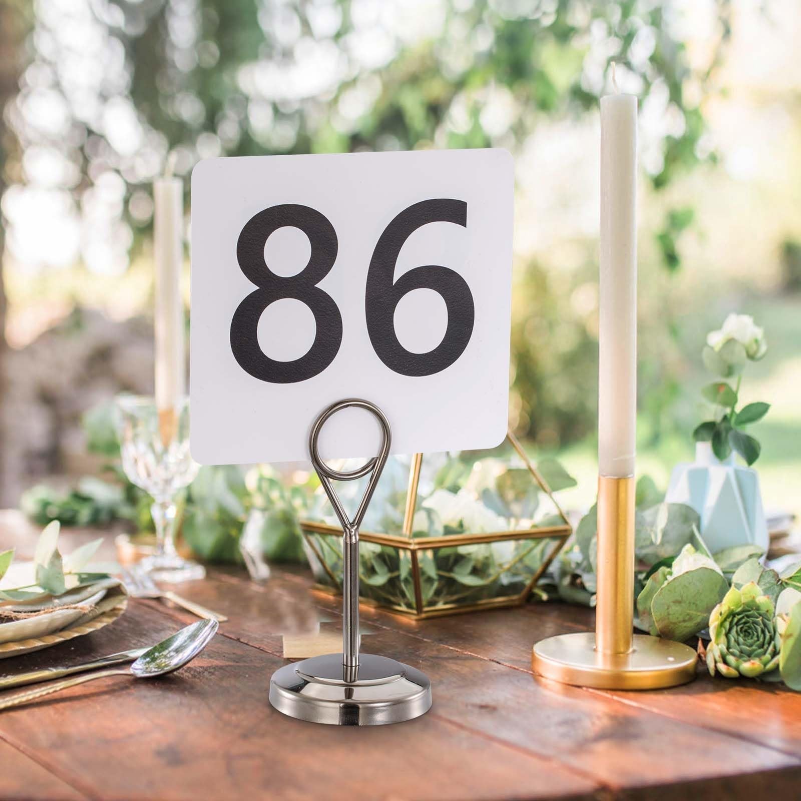 Toncoo 50Pcs Table Numbers 1-50, 3.7x4 Inch Plastic Table Numbers, Double Sid...