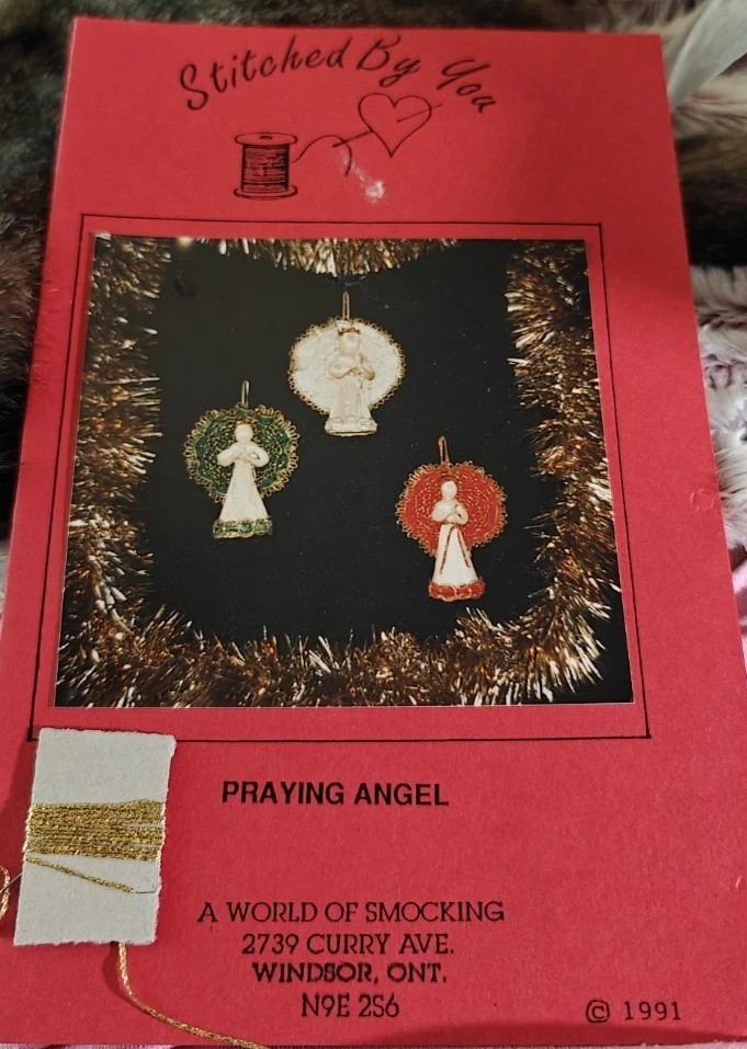 Stitched By You Praying Angel crafts By A World Of Smocking Windsor Ontario 1991