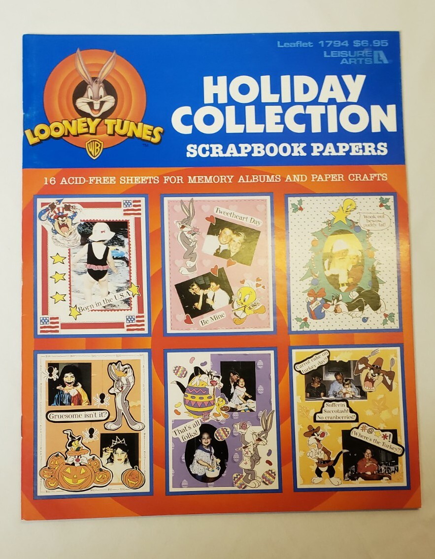 Leisure Arts - LOONEY TUNES 'Holiday Collection' - Scrapbook Papers 1998