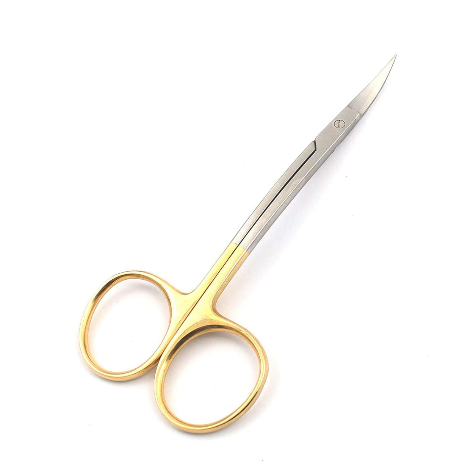 T/C La Grange Scissors Gold Plated Double Curved 4.5" Surgical Dental German Gra