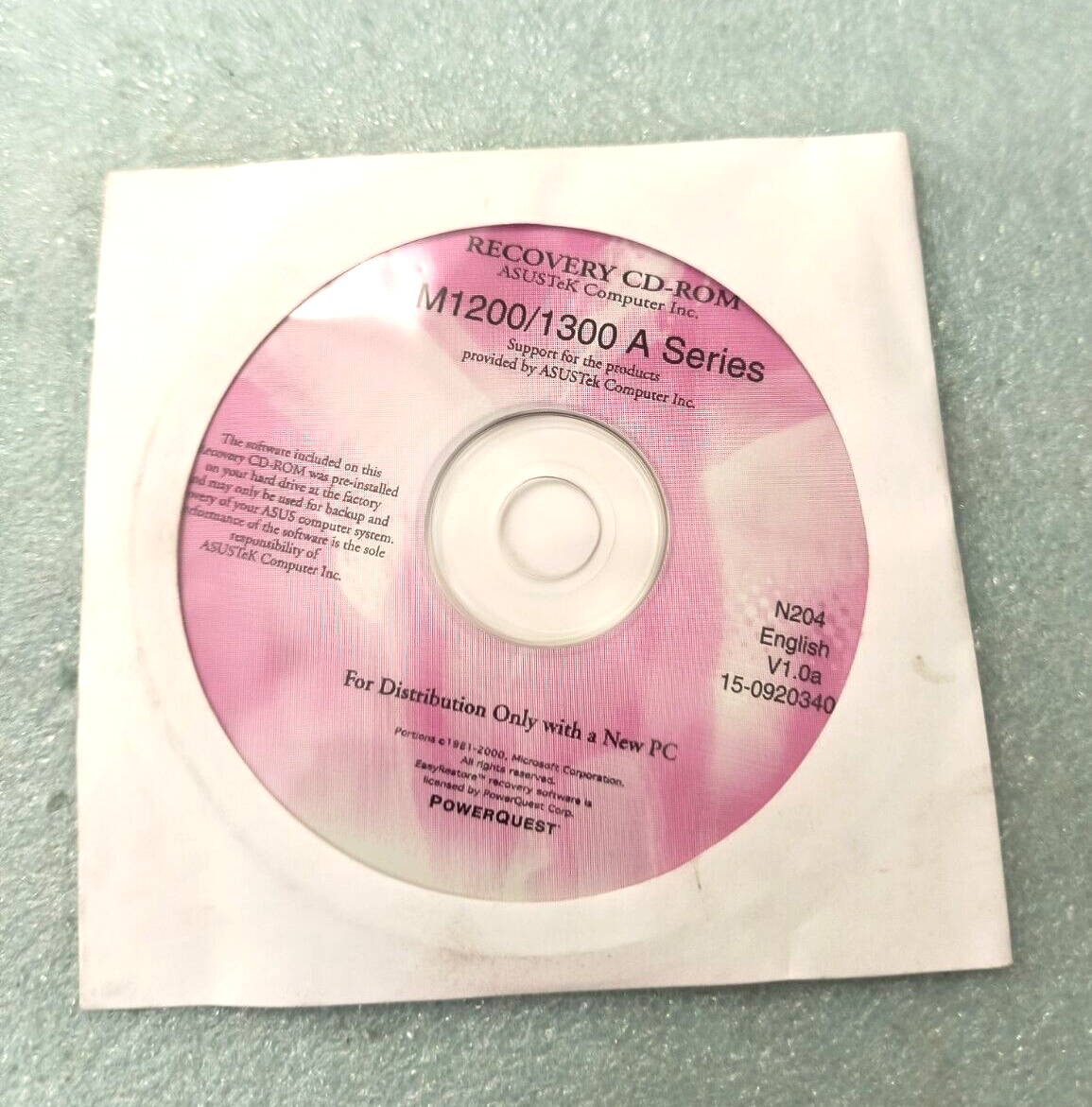NEW ASUSTEK M1200/1300 A SERIES CD RM4-B19