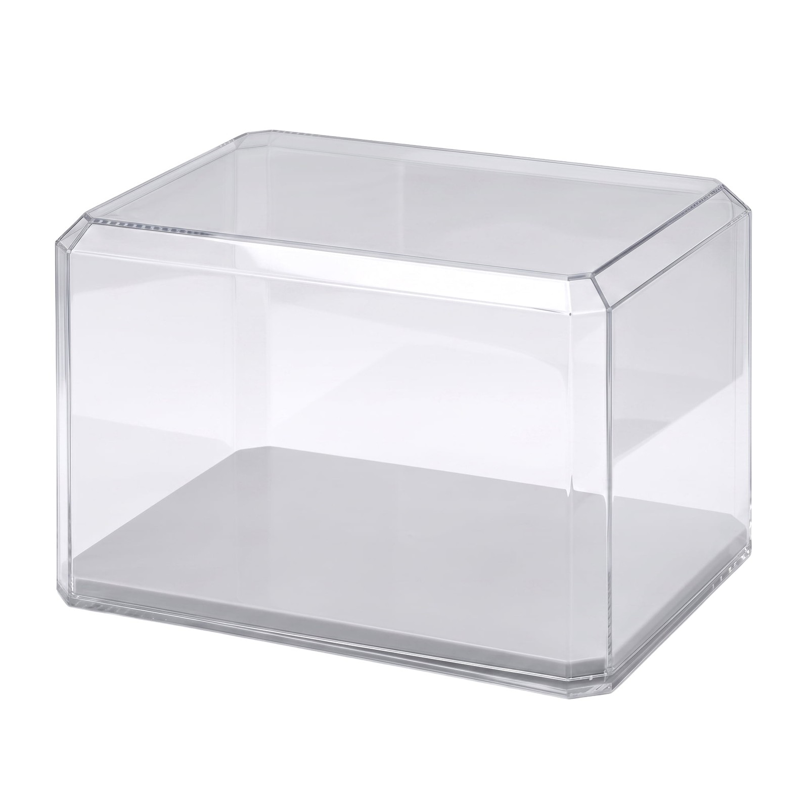 Clear Acrylic Display Case with Mirrored Base 8 x 6 x 5 Inch 865CD-SW
