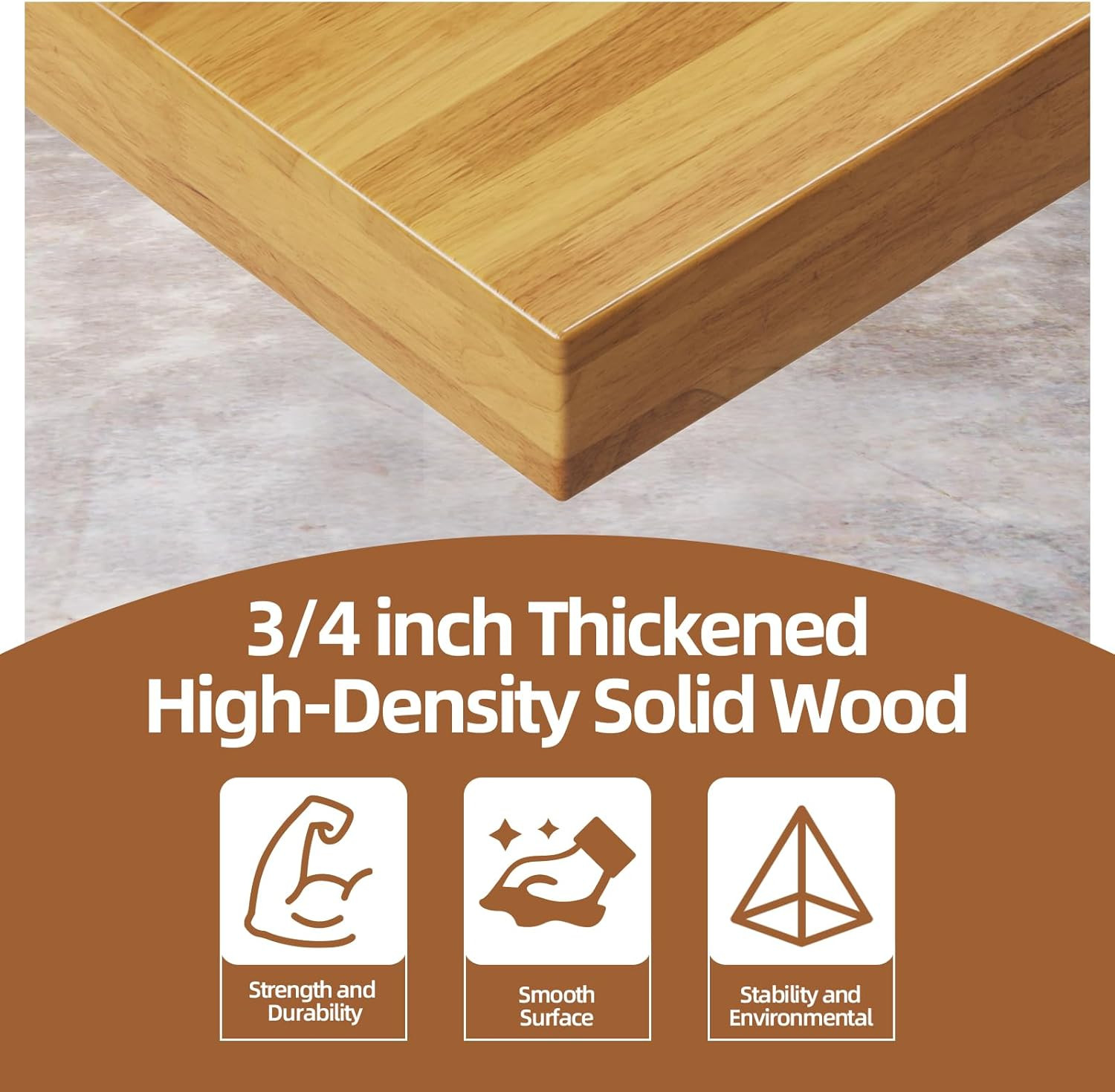 60" Adjustable Workbench with Wheels and Drawer, Solid Wood Rolling Work Bench T