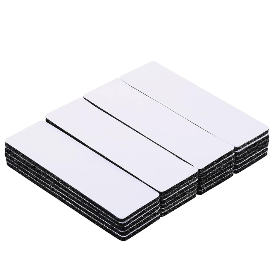 20 Sets Heavy Duty Hook & Loop Adhesive Strips 1x4” Black Sticky Back Fastener