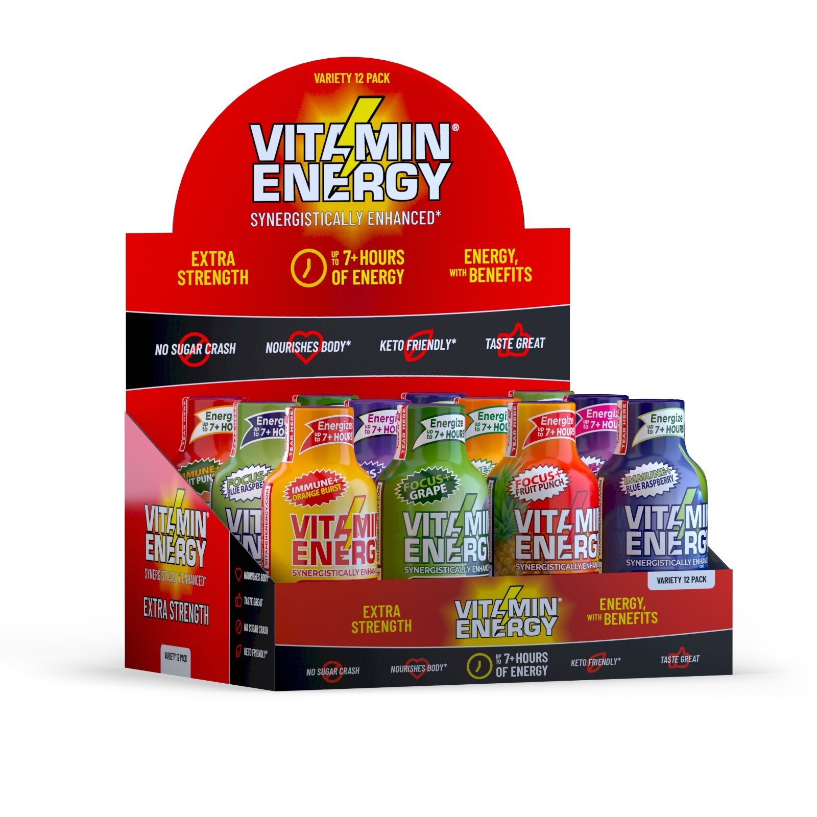 (12 Pack) Vitamin Energy® Variety Pack Energy Shots, Clinically Proven