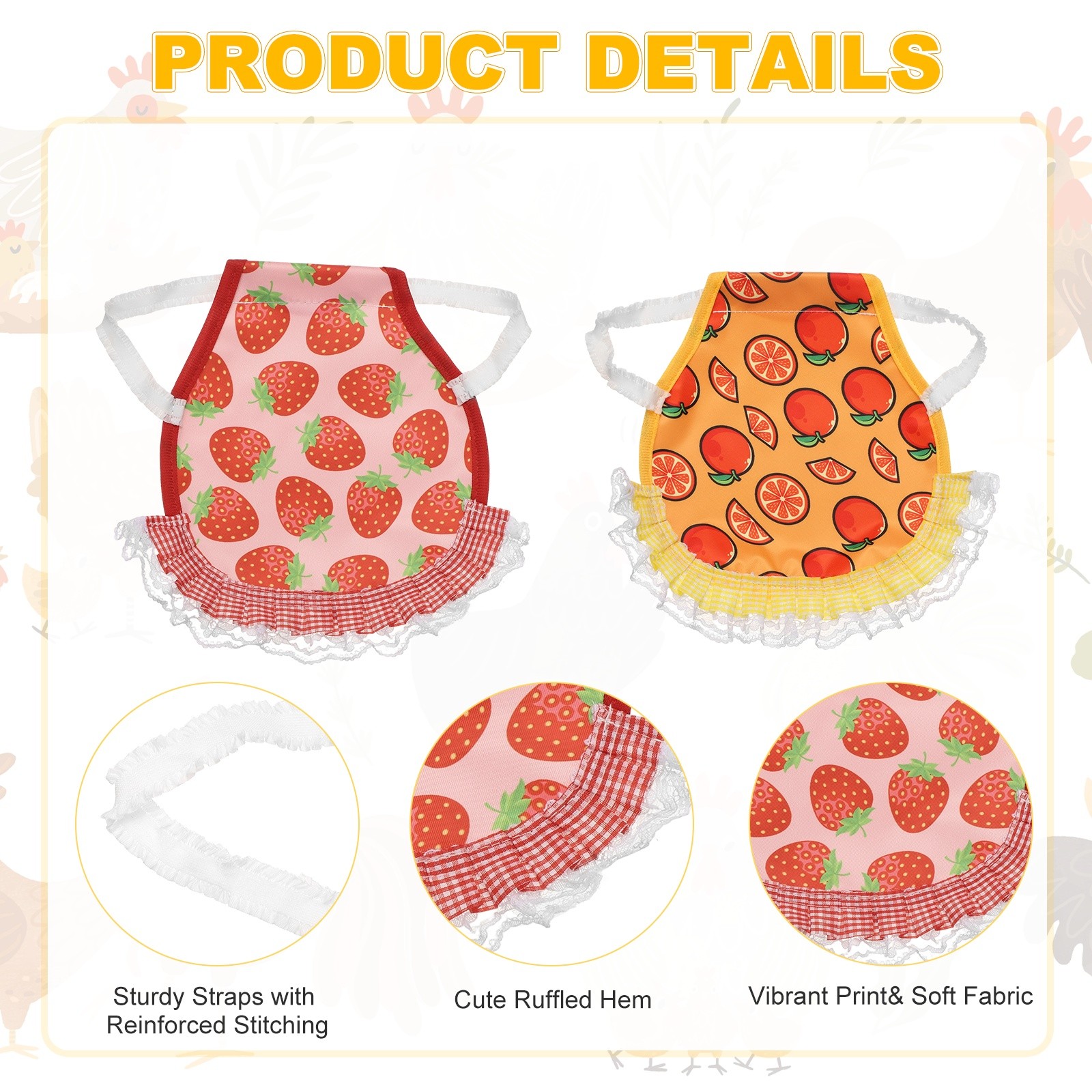 2-Pack Chicken Saddle, Chicken Apron Hens Back Protector [Mixing 2 Styles I]