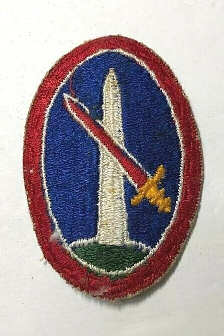 WWII - US ARMY District of Washington Embroidered Patch - Vintage - Sword