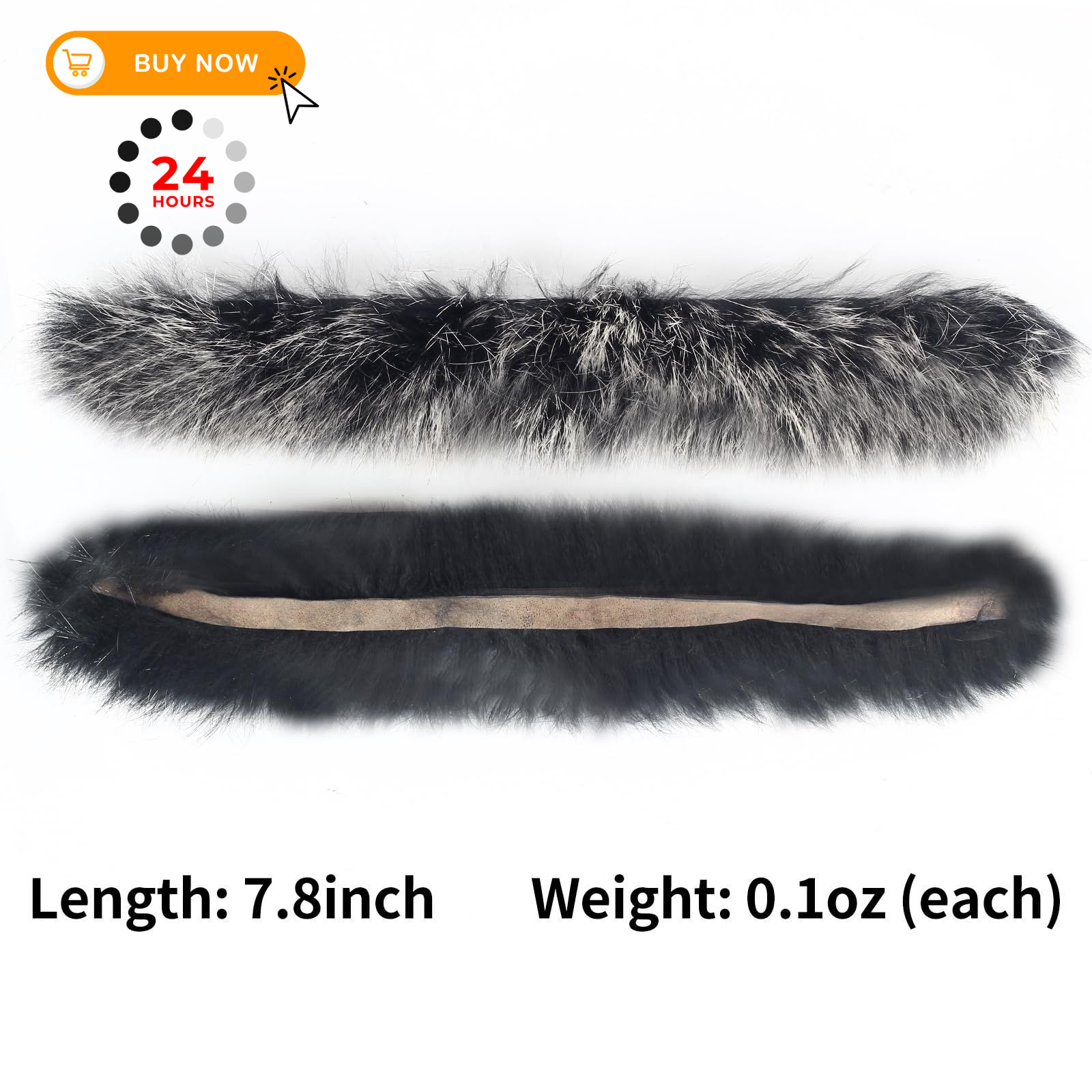 SOPOGER Archery Bow String Silencers - 2 Pair Rabbit Fur black