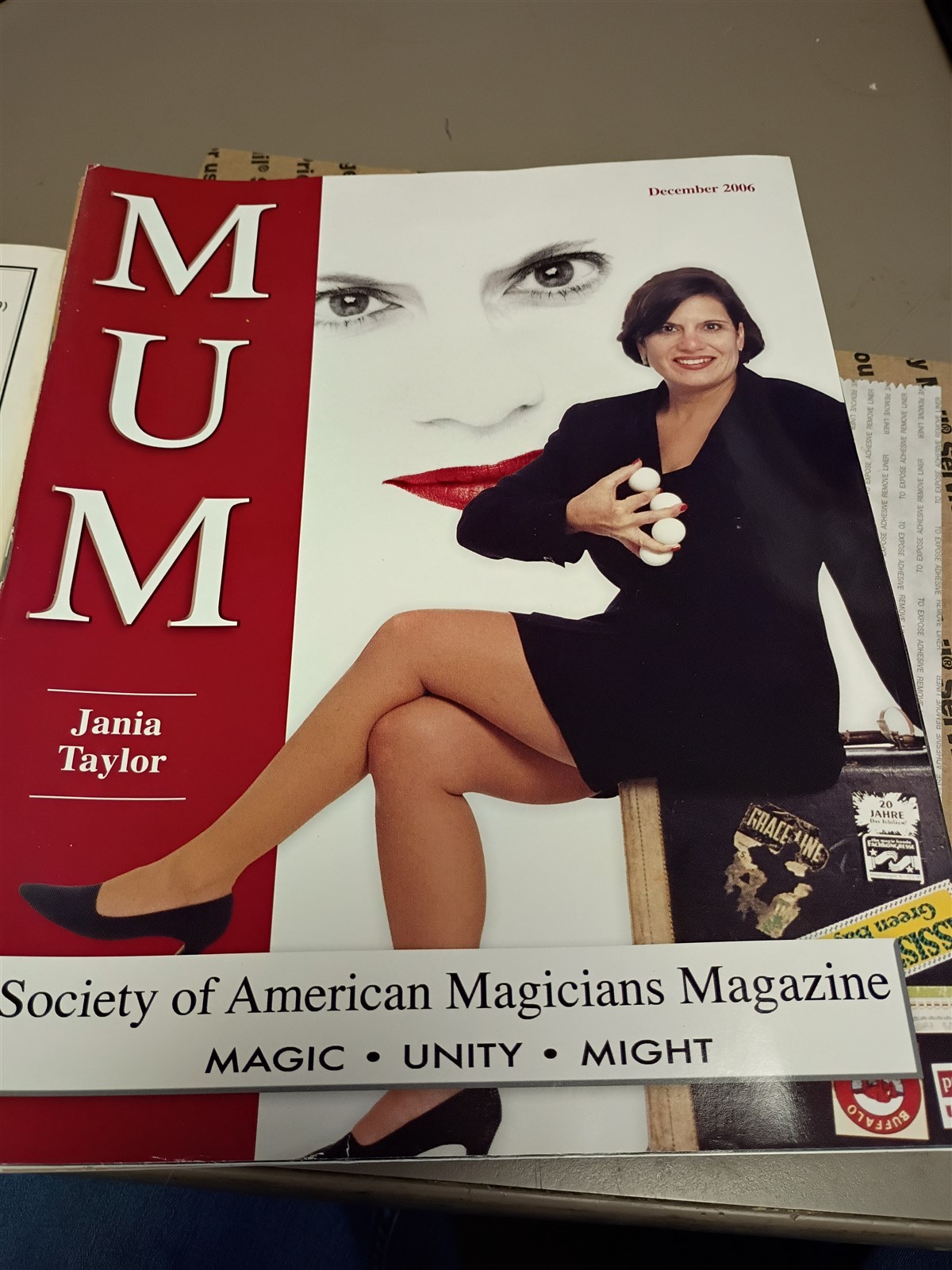 Jania Taylor MUM Society of American Magicians Magazine Issue December 2006 #12