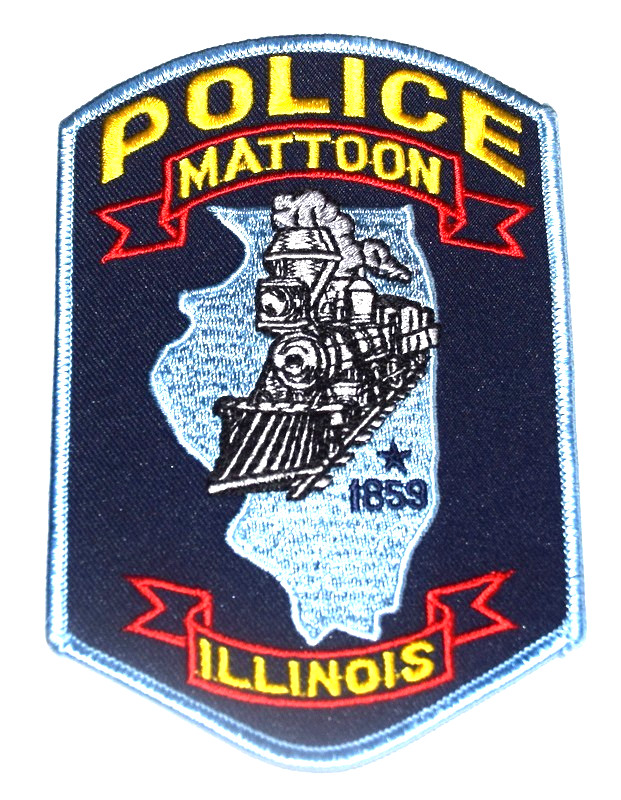 MATTOON ILLINOIS IL Police Patch RR TRAIN STEAM ENGINE 5” M3