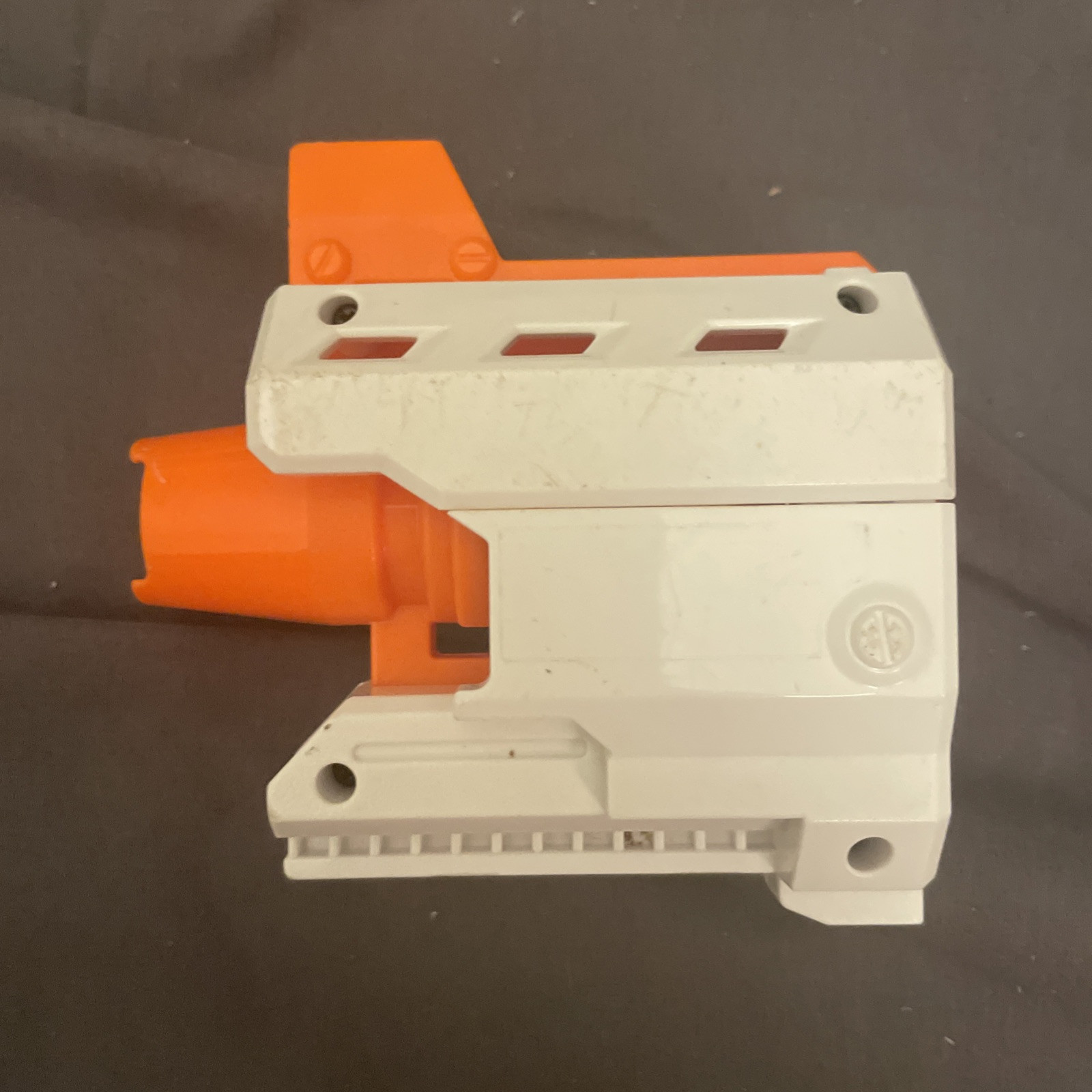 Nerf Recon Mark 11 Barrell Extension White & Orange Good Condition