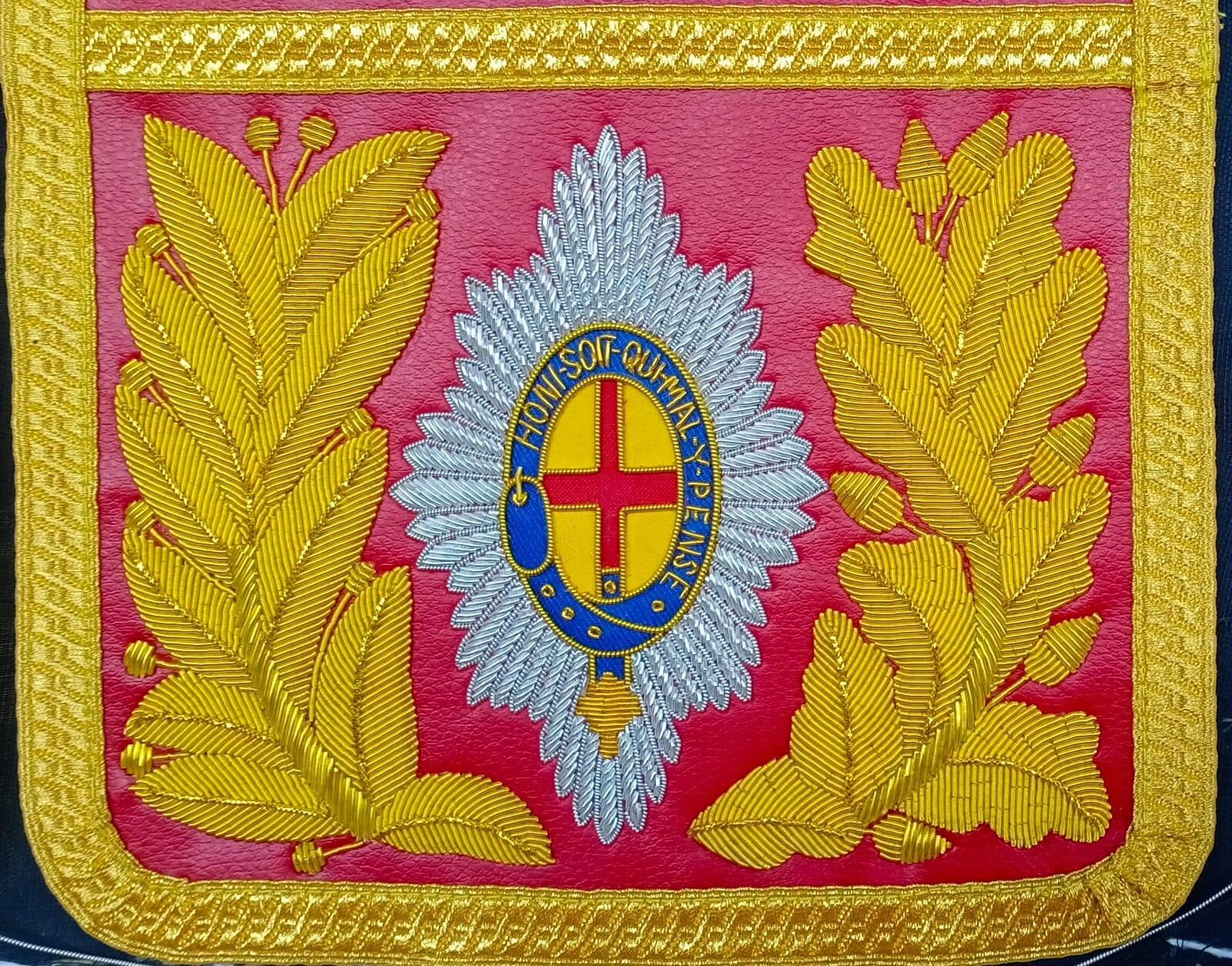 Royal UK Britain Garter Crest Cavalry Army Court Messenger Pouch Bag Officer HRH