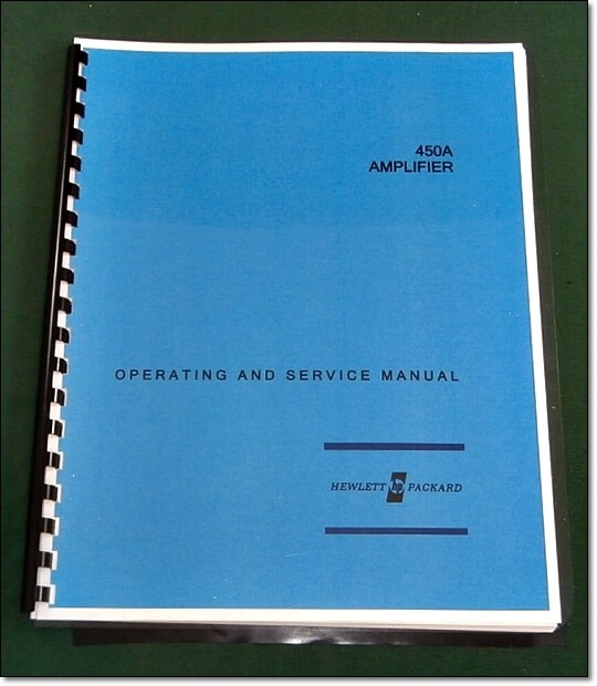 HP 450A Operating & Service Manual: w/11"X17" Schematic & Protective Covers