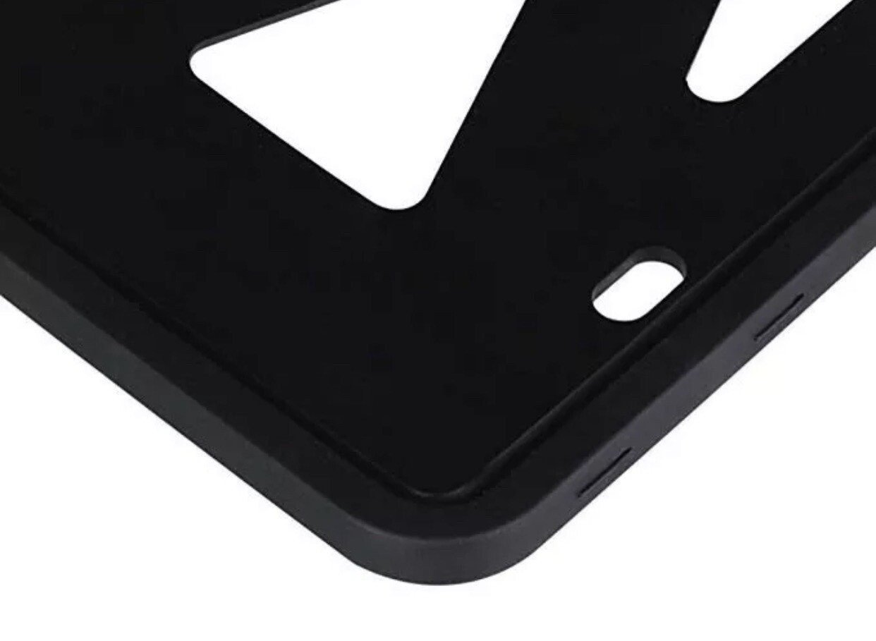 2 Packs Silicone License Plate Frames Holder Universal American Auto Black Frame