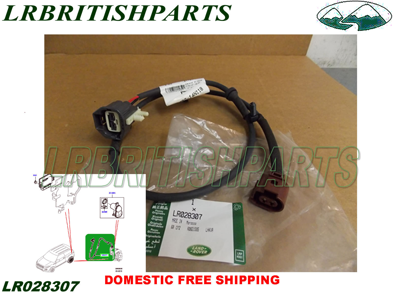 LAND ROVER ELECTRIC PARKING BRAKE WIRING RANGE ROVER EVOQUE LH OEM NEW LR028307