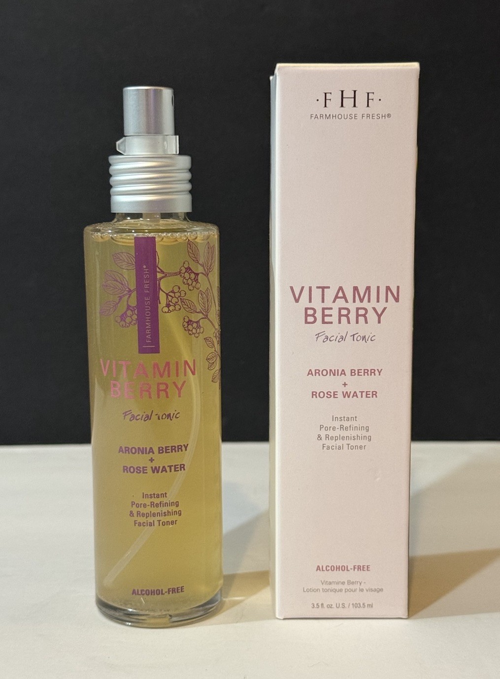 FHF Farmhouse Fresh Vitamin Berry Facial Tonic 3.5 oz /103.5 ml New
