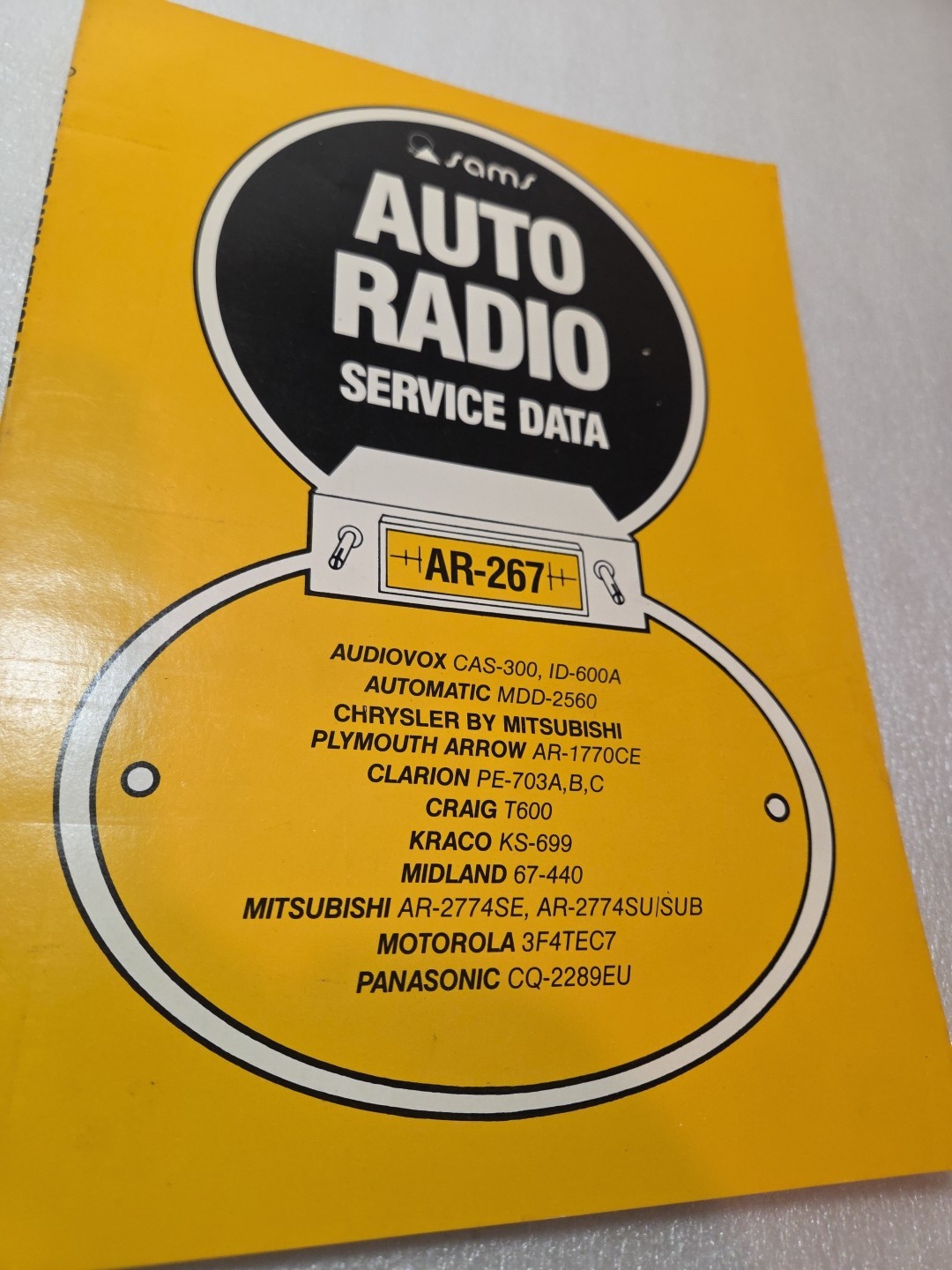 Sams Photofact Auto Radio Service Data Series Repair Magazine # AR-267