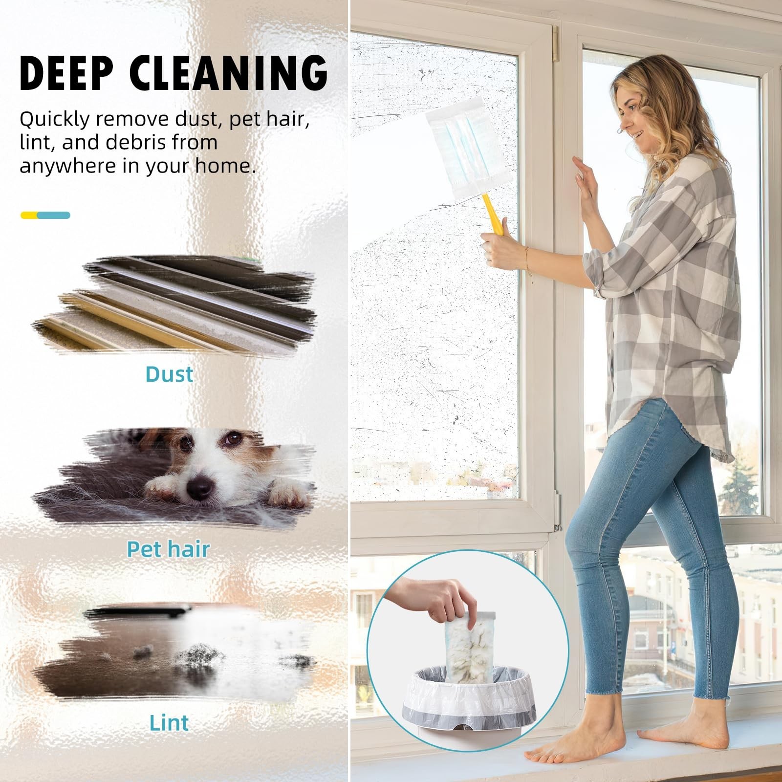 30 Count Duster Refills Compatible with Dusters 180° Handle Dusters, 180