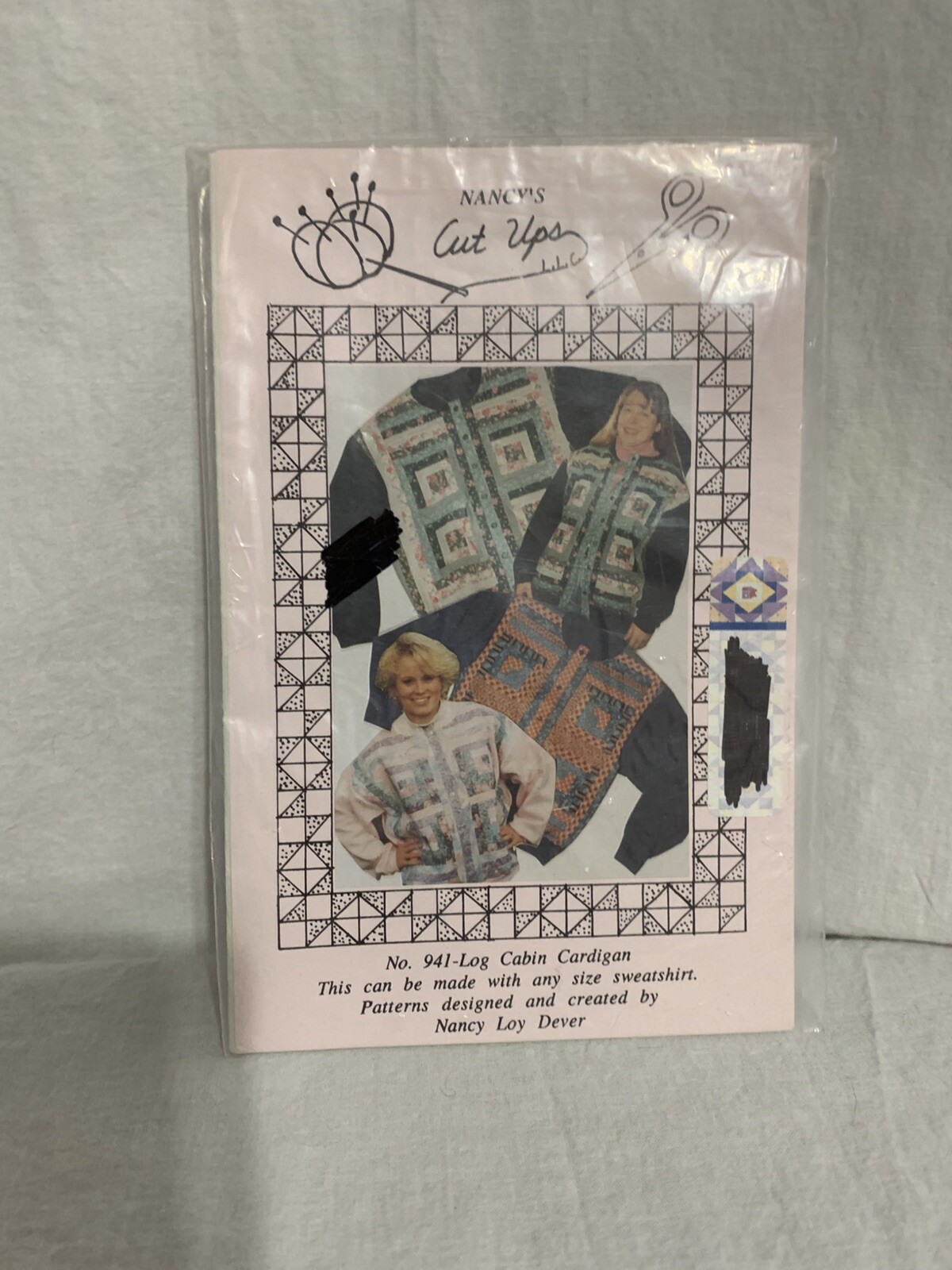 Log Cabin Cardigan - Nancy's Cut Ups - Sewing Pattern Only