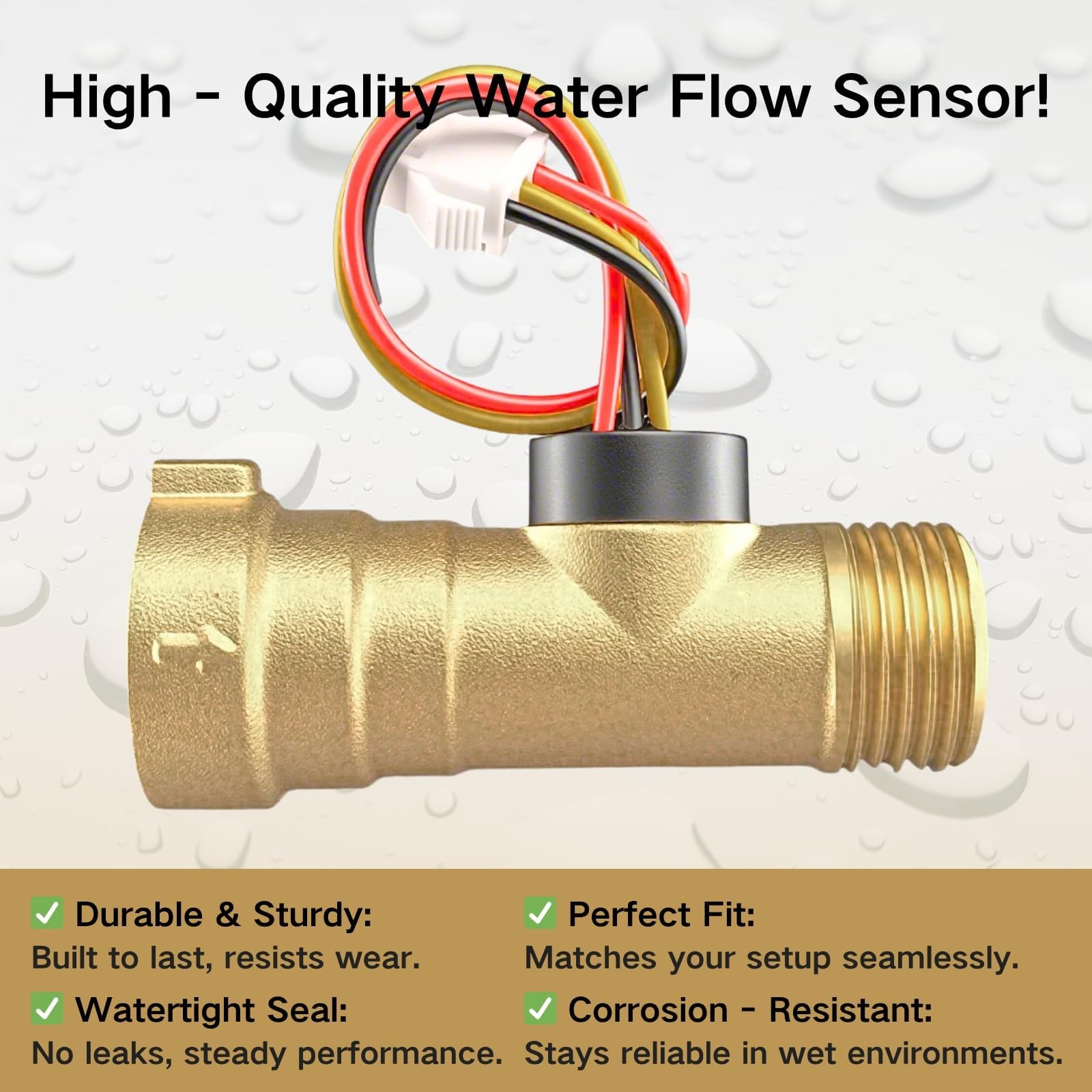 Water Flow Sensor Replacement for RV Tankless Heater Brass