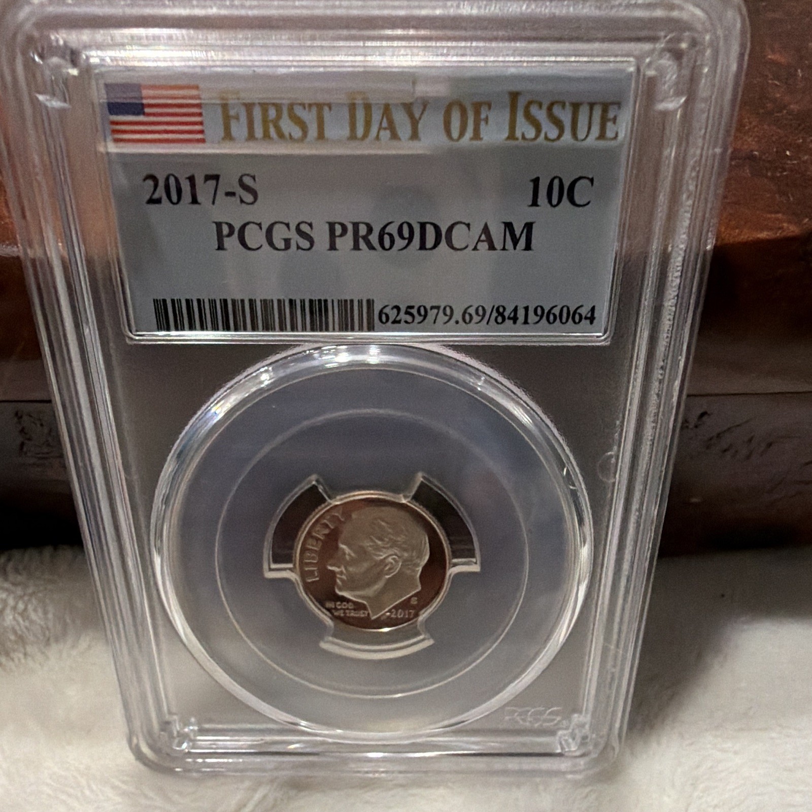 PCGS 2017-S Roosevelt Dime 10C Proof PR69DCAM First Day of Issue