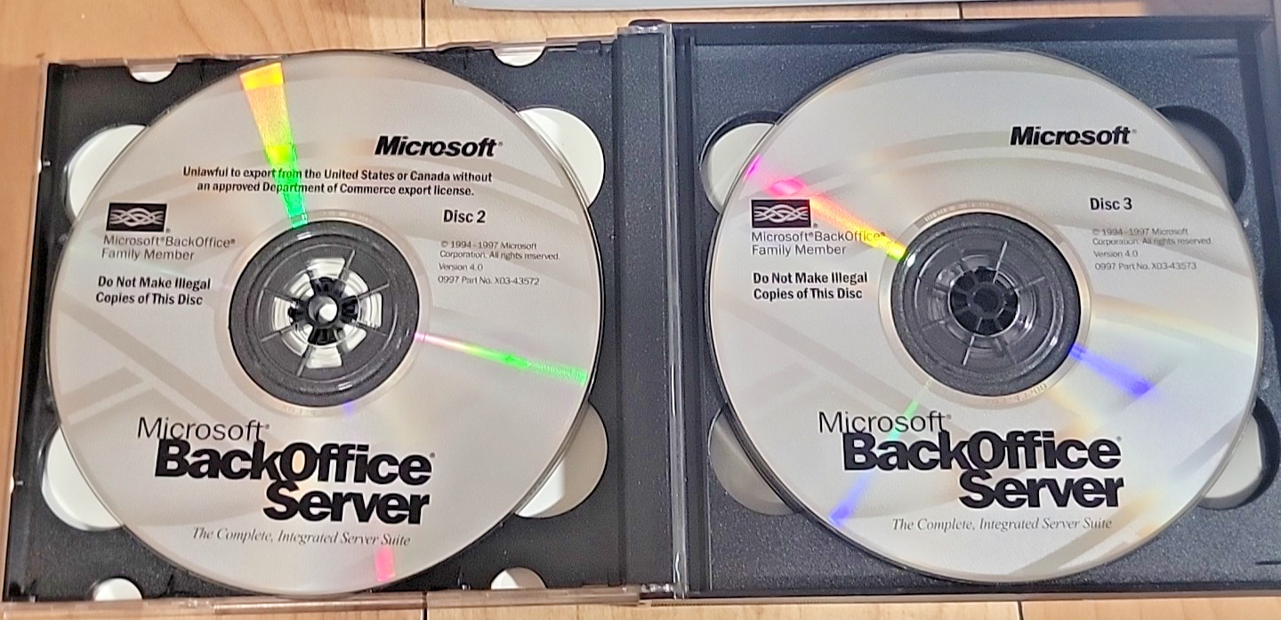 Microsoft BackOffice Server 2000 - Software 5 Clients - CD 6-Disc Set & Key READ