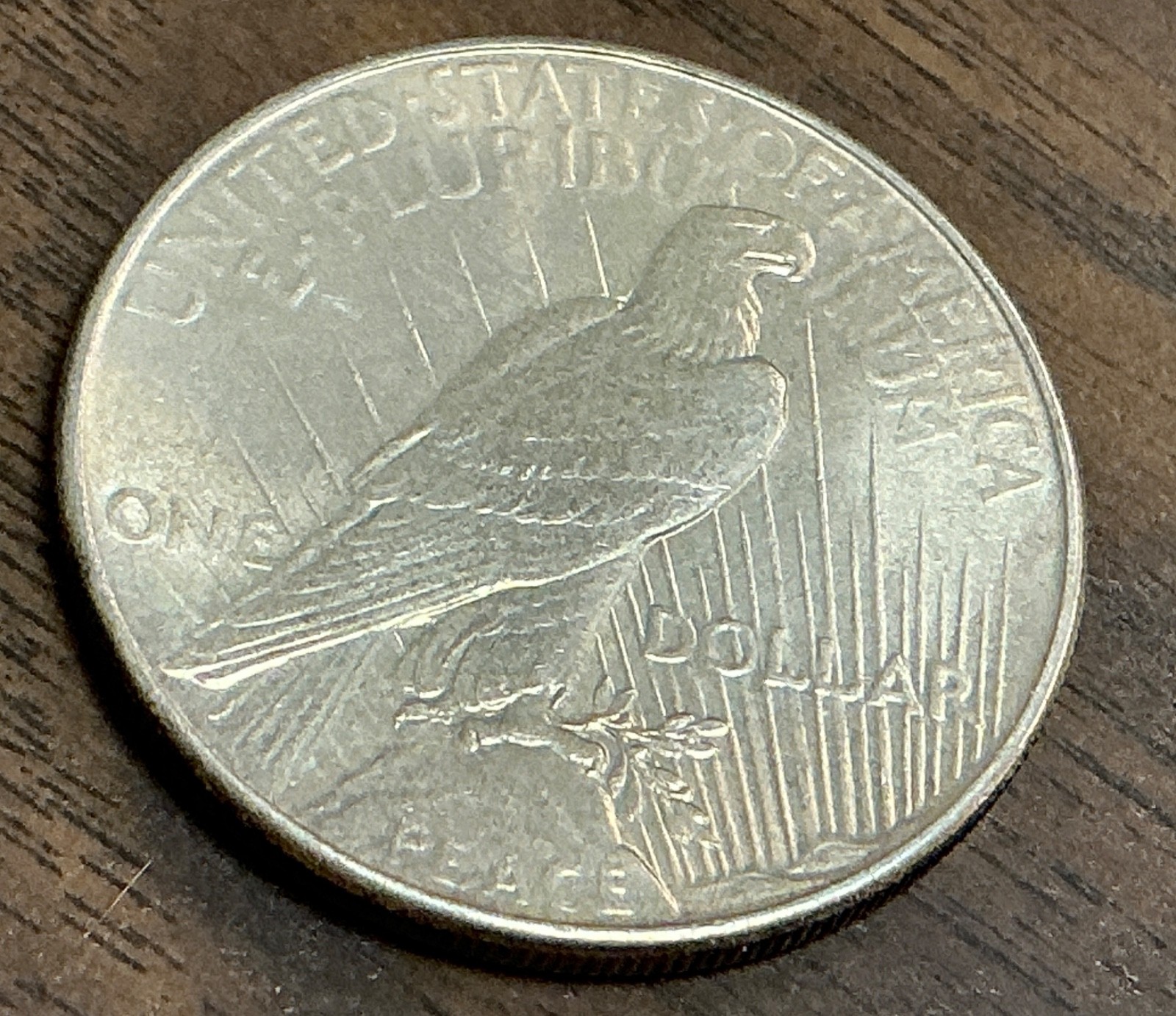 1934 $1 Peace Silver Dollar - BU - Pale Toning.