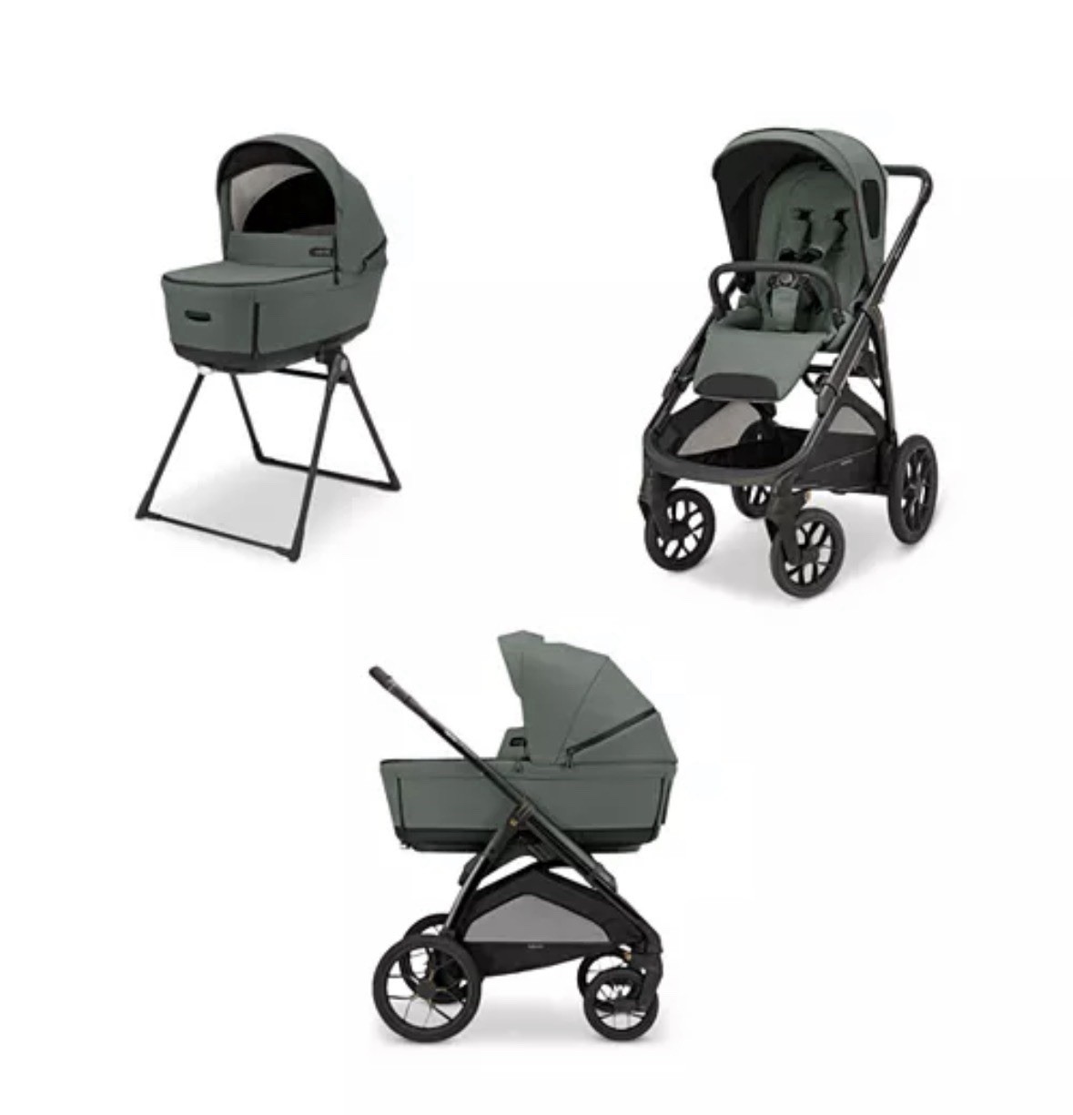 NEW Inglesina Aptica XT Stoller With Bassinet Full Size Stroller In Taiga Green