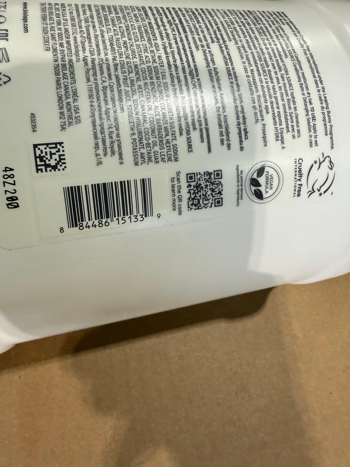 🔥✅ COMBO Matrix Biolage HydraSource SHAMPOO & DETANGLING SOLUTION Gallon 128oz