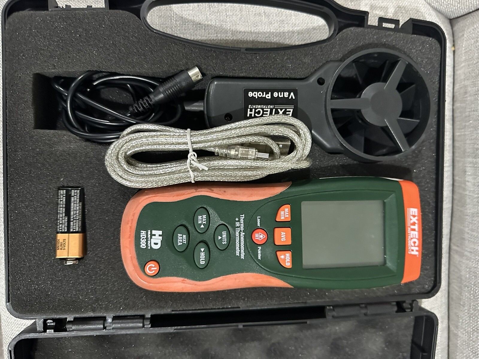 Extech Instruments Heavy Duty CFM-CMM Thermo-Anemometer + IR Thermometer HD300