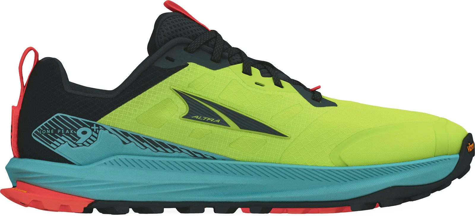 Altra Lone Peak 9+ Mens Trail Running Shoes Green Offroad Cushioned All-Terrain