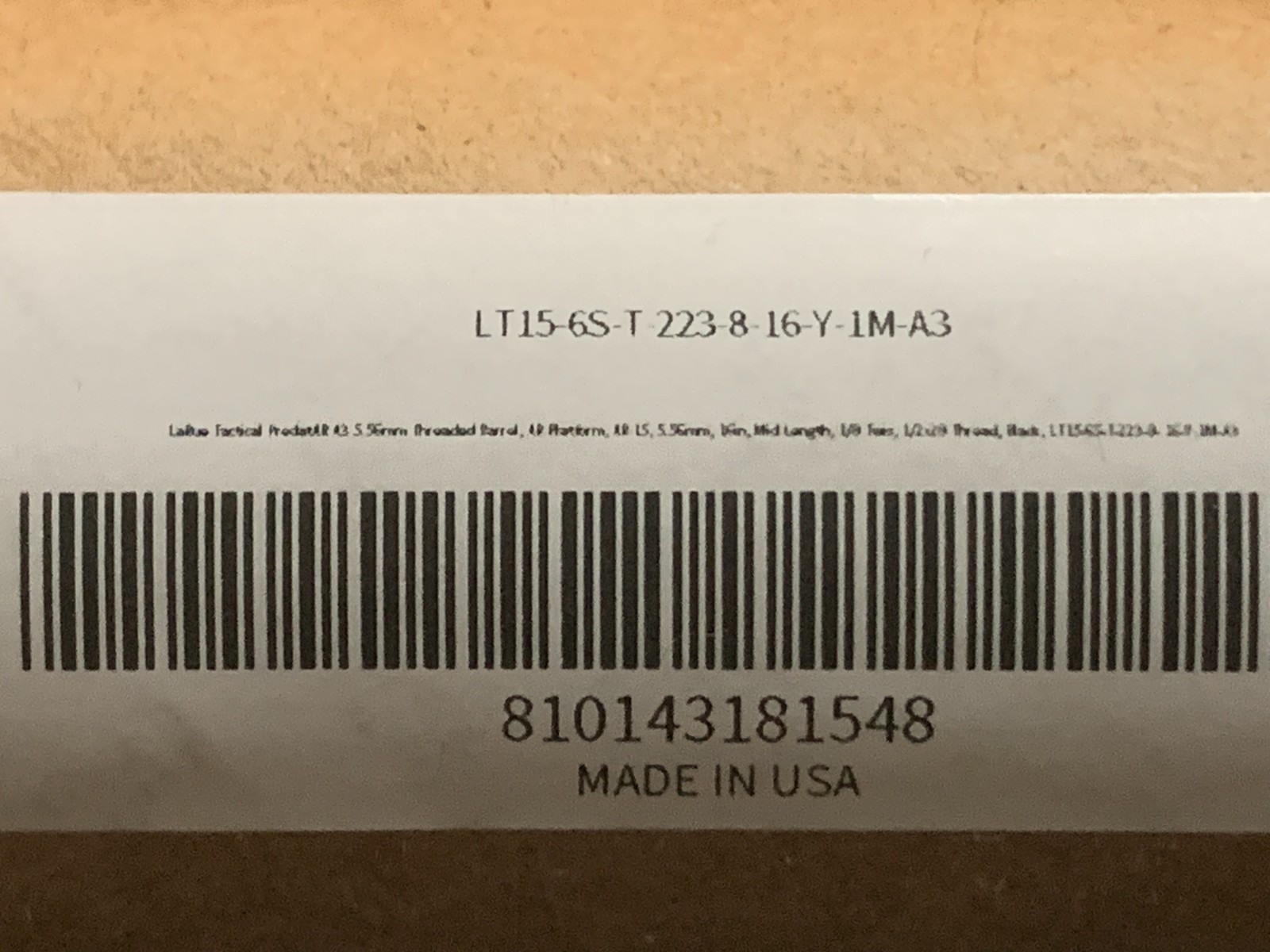 LaRue Tactical Predatar 5.56 Barrel