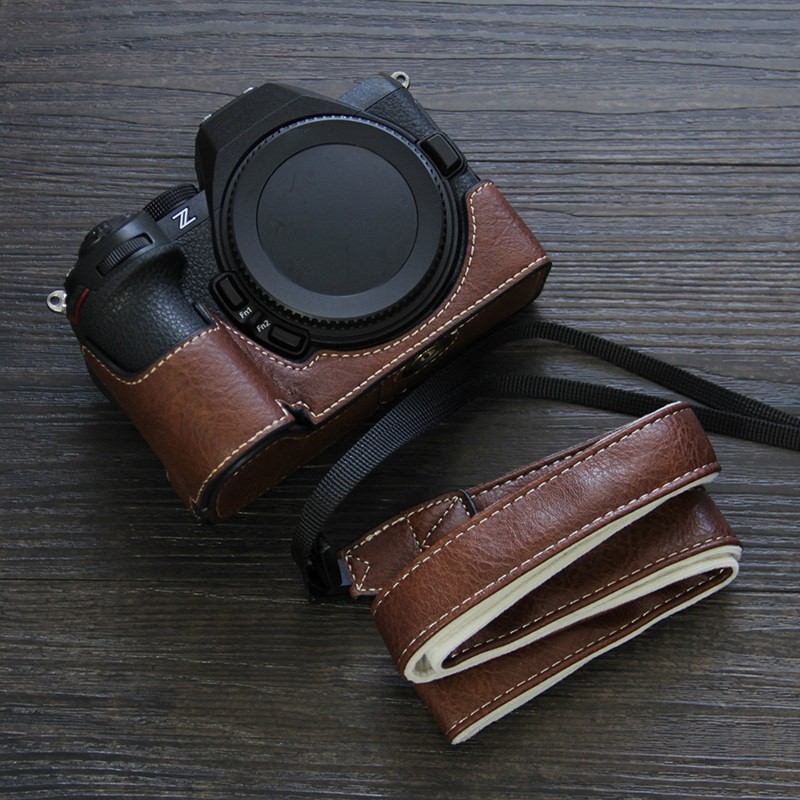 Camera Bag Leather Dock Case Base Protection Cover Shell For Nikon Z5II Camera