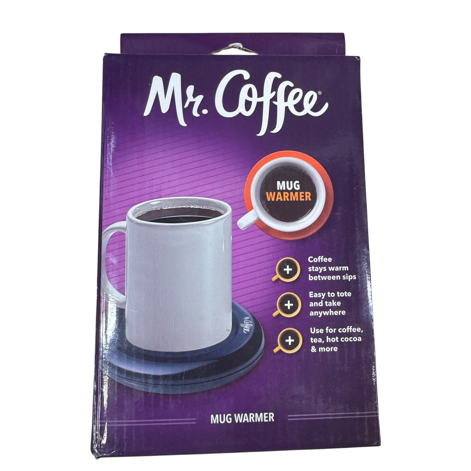 Mr. Coffee Mug Warmer Black Portable Coffee Tea Hot Cocoa Drink Heater New