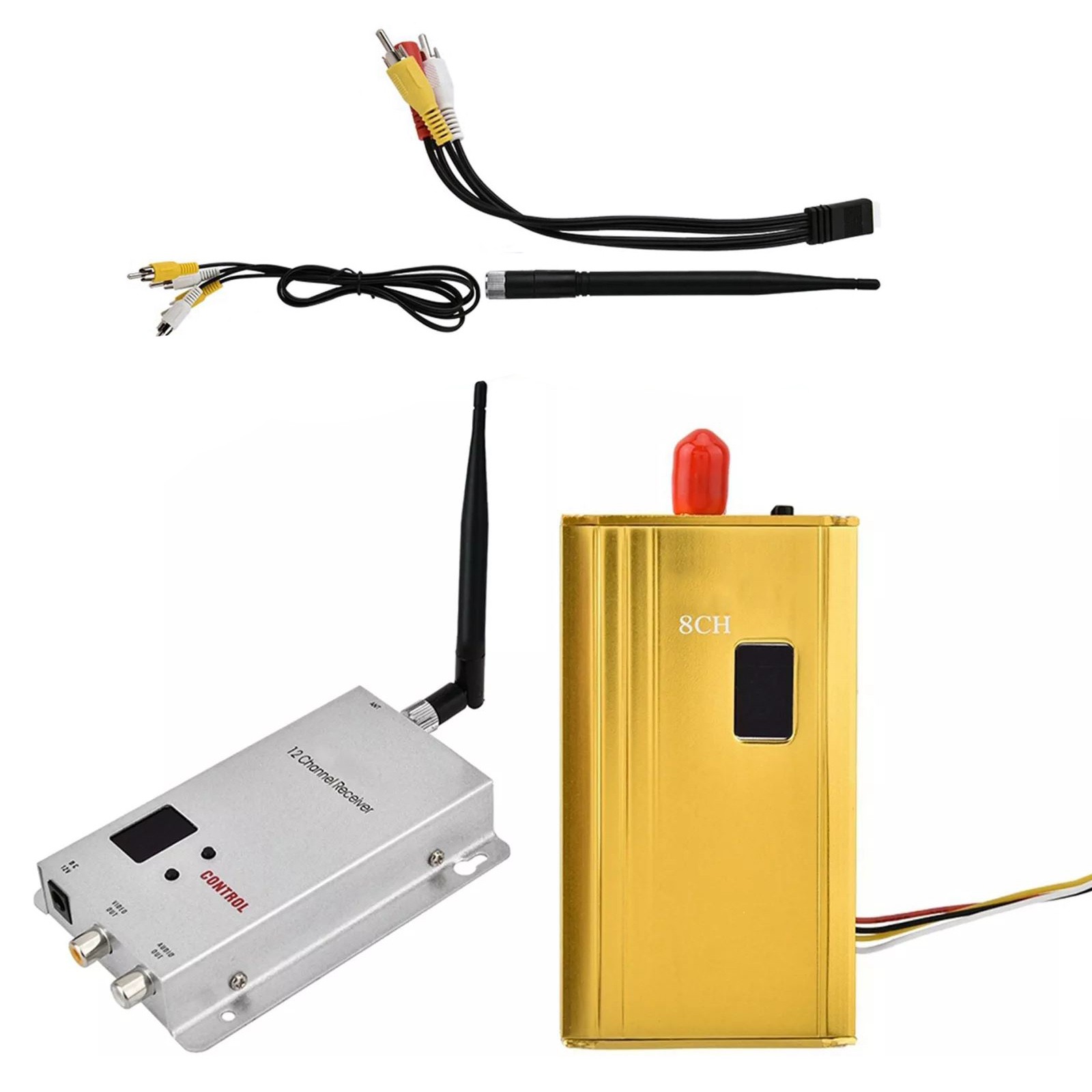 500-1200M 1.2GHz Wireless Audio/Video Transmitter-Receiver CCTV Accessories