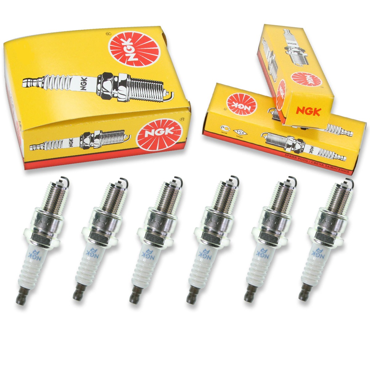 6pcs NGK 7133 Standard BPR6ES-11 Motorcycle Spark Plug Tune Up Kit Set nv