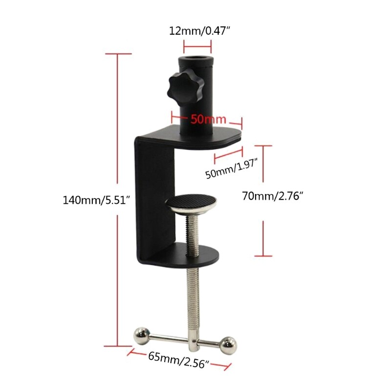Professional Table Mount Clamp Arm Stand with Adjustable Screw Anti-scratch Pad