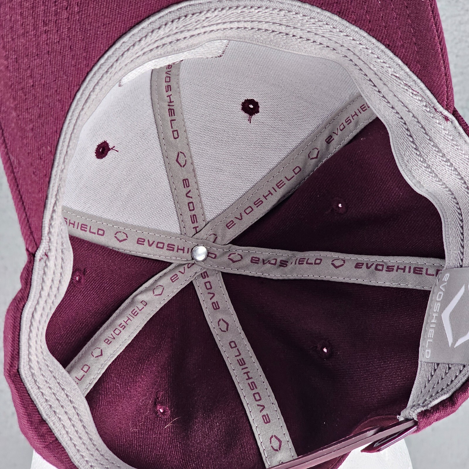 Evoshield Embroidered Cap Hat Maroon FlexFit Snapback OSFA
