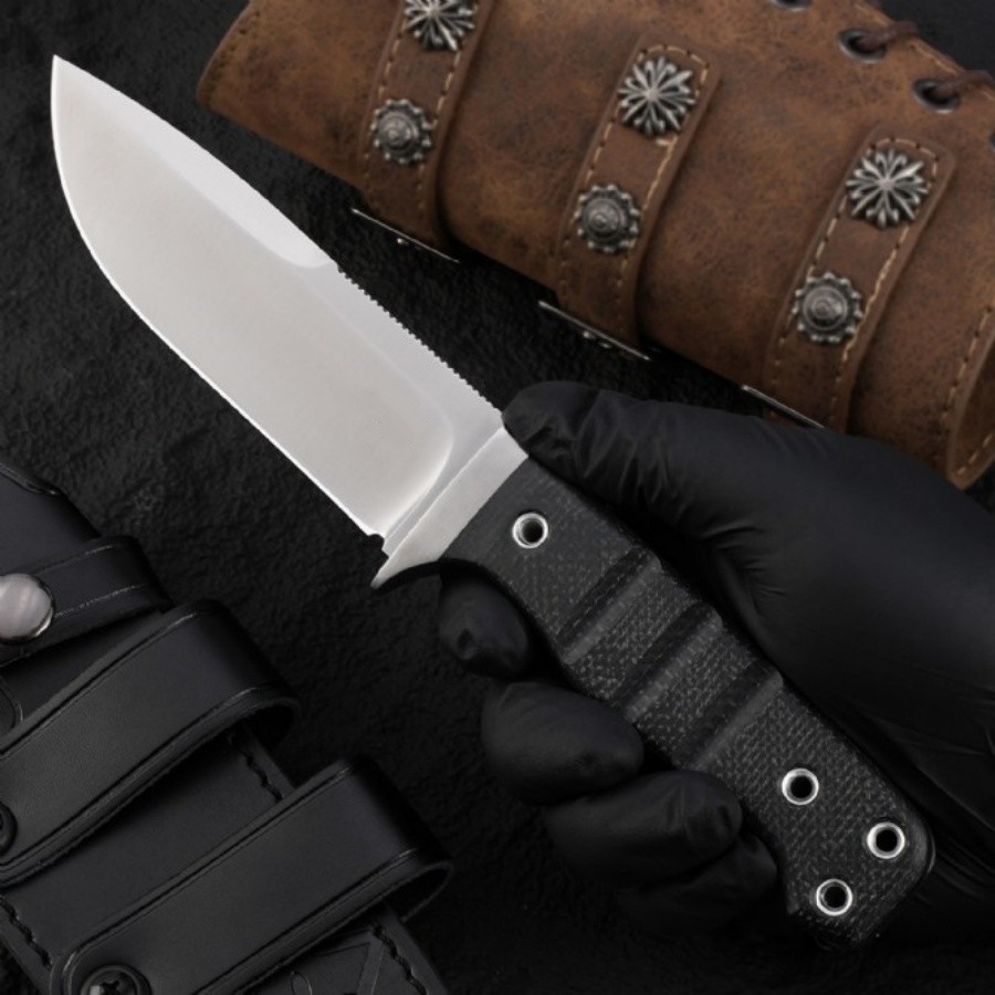 Tactical Straight Knife Niolox Blade Mikata Handle Outdoor Camping Knives Tools